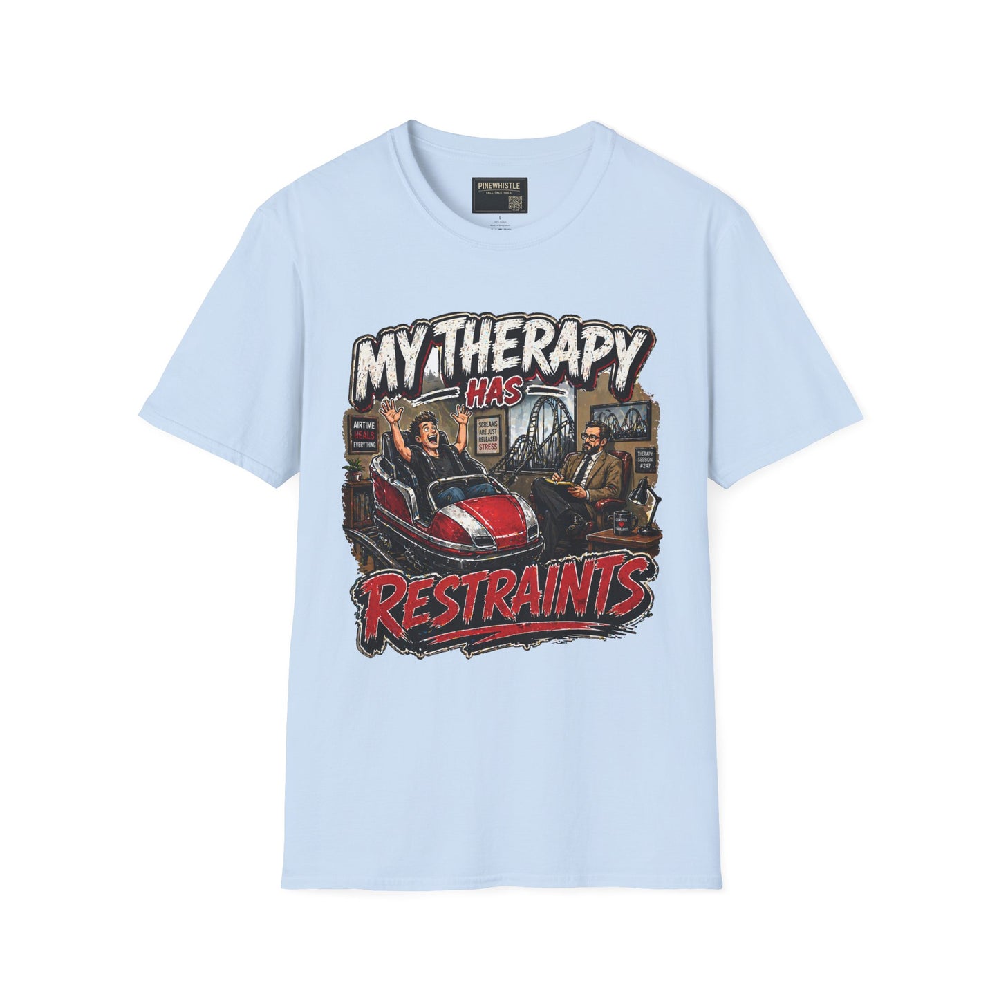 ‘My Therapy Has Restraints' Roller Coaster Tee