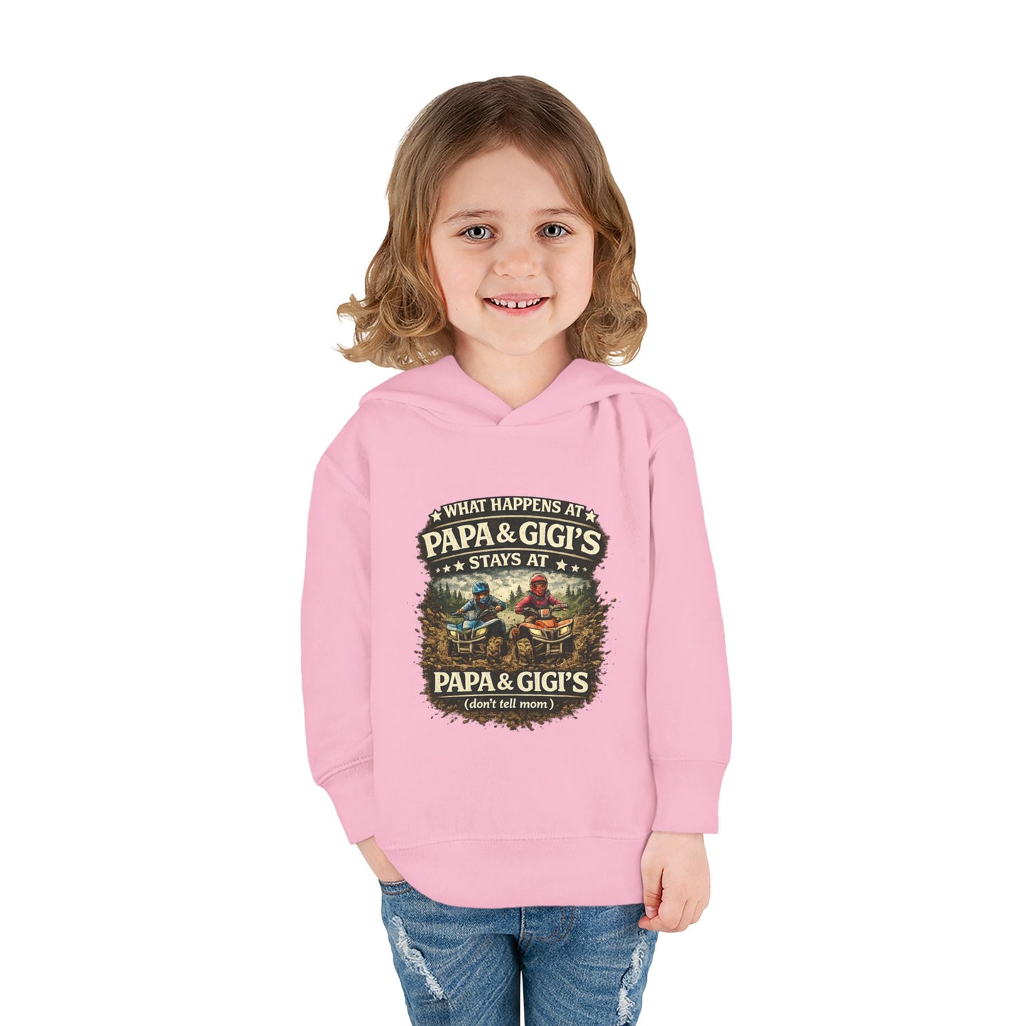 ‘What Happens at Papa & Gigi's Stays at Papa & Gigi's’ Toddler Hoodie