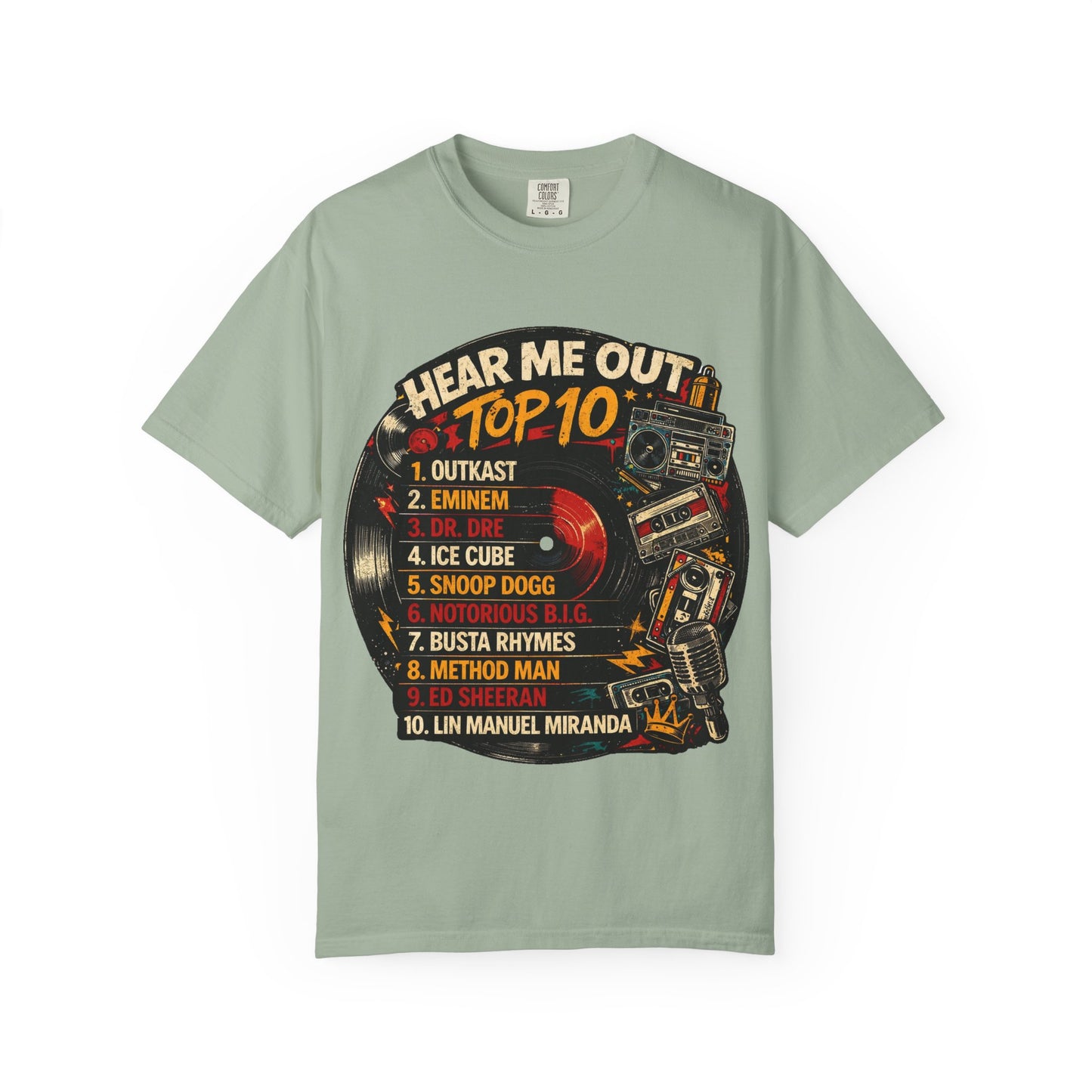 ‘Hear Me Out’ Top 10 Rap Legends Tee