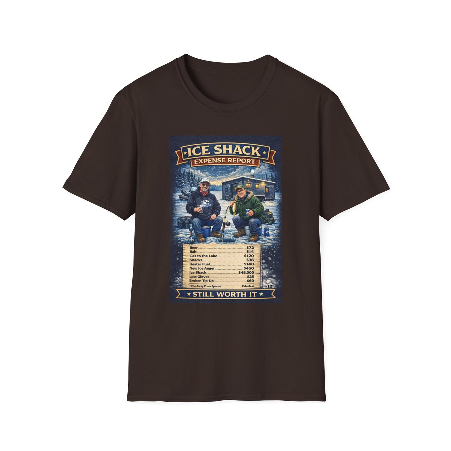 ‘Ice Shack Expense’ Report Tee