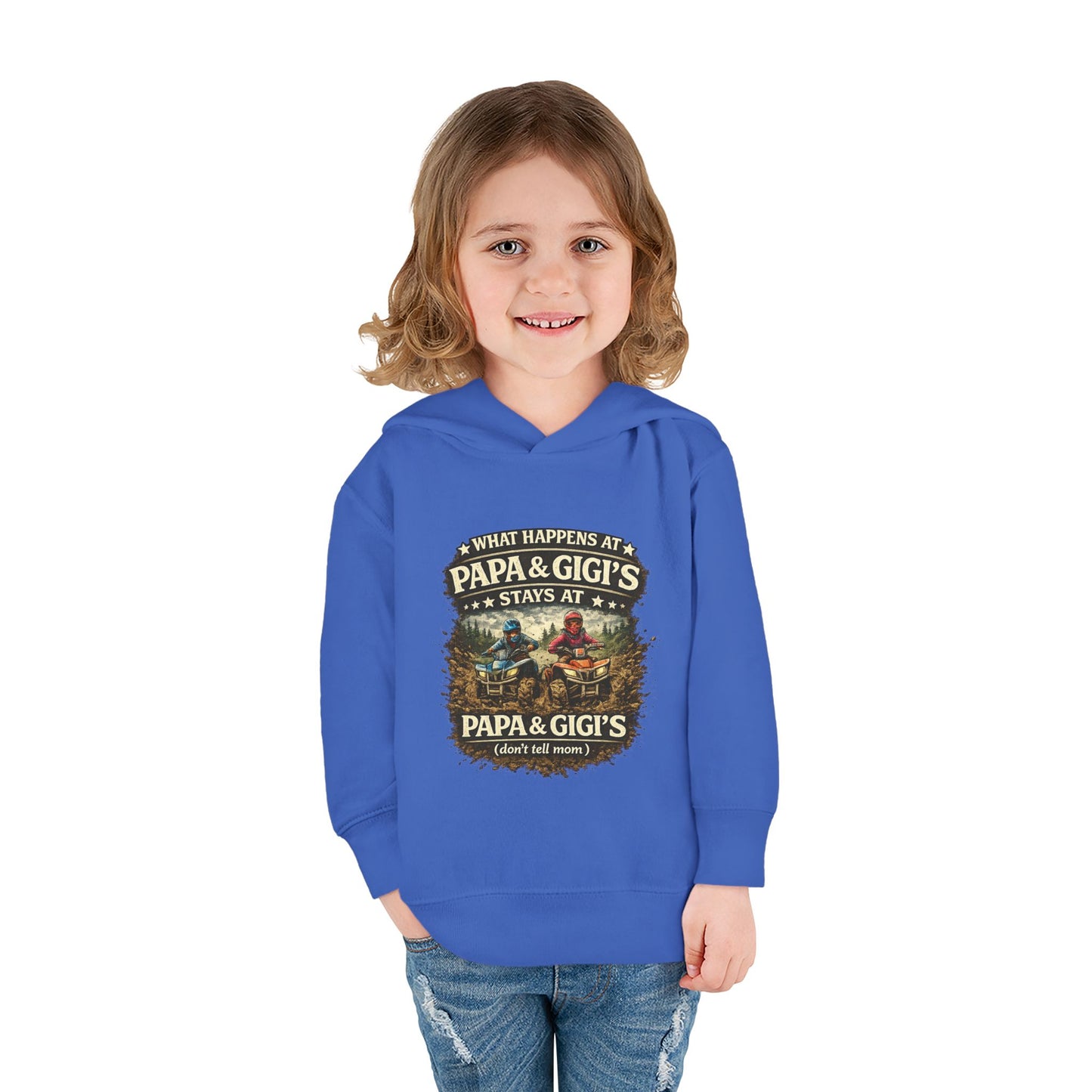 ‘What Happens at Papa & Gigi's Stays at Papa & Gigi's’ Toddler Hoodie