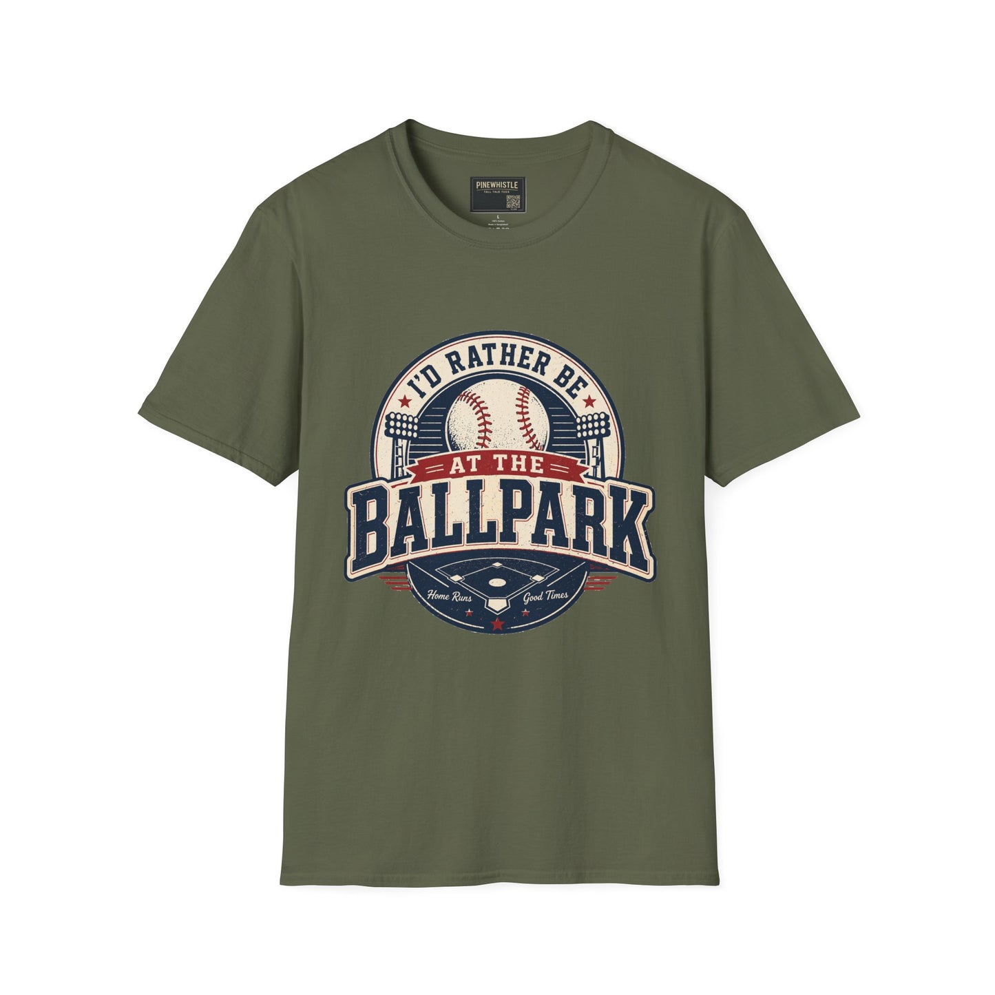 ‘I'd Rather Be At The Ballpark’ Baseball Tee