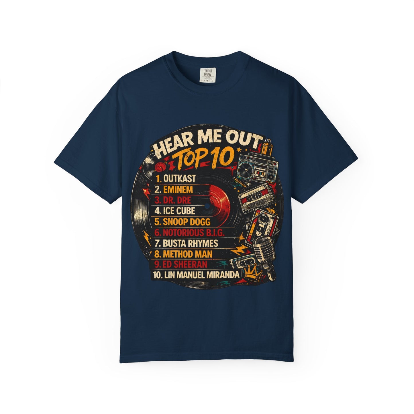 ‘Hear Me Out’ Top 10 Rap Legends Tee