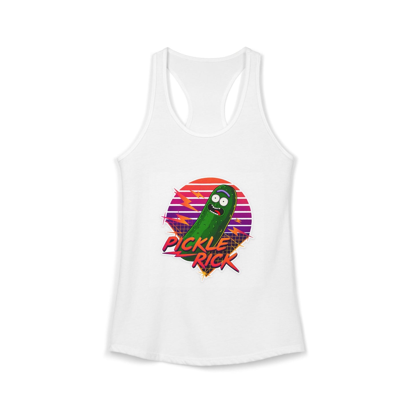 Pickle Rick retro women’s slim back tank