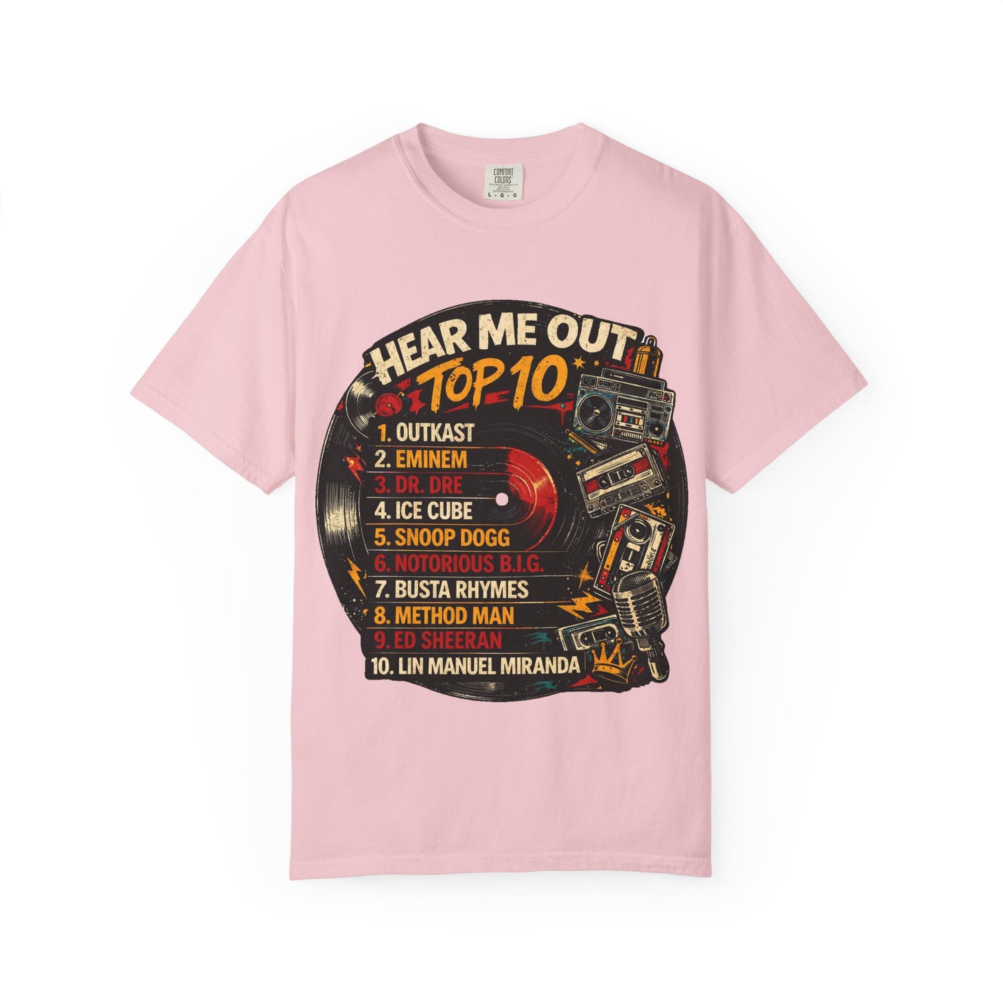 ‘Hear Me Out’ Top 10 Rap Legends Tee