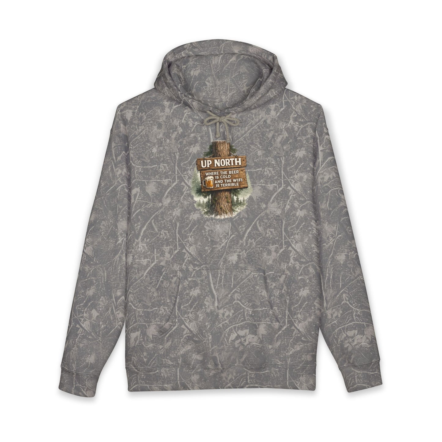 Rustic 'Up North' Wood Sign Hoodie
