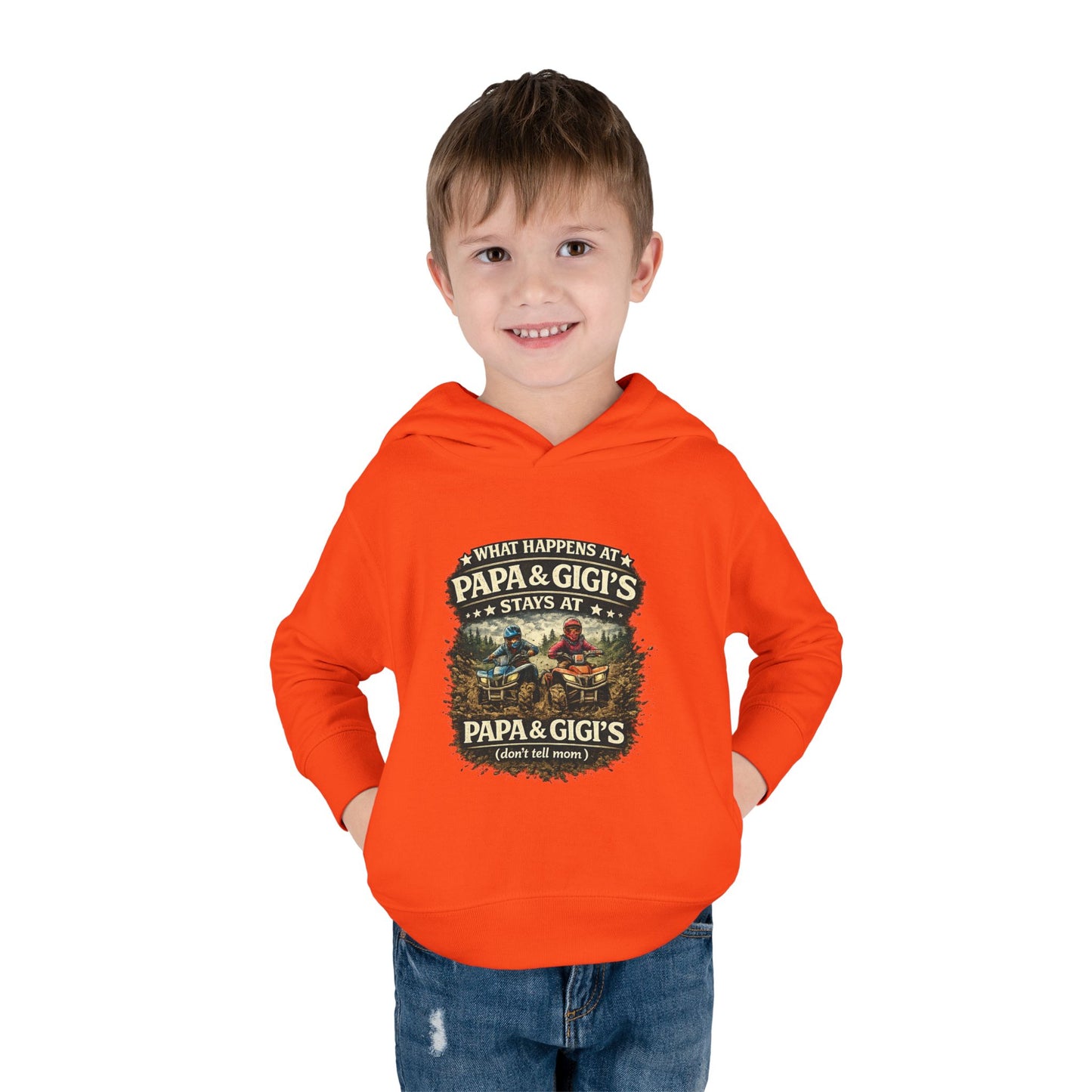 ‘What Happens at Papa & Gigi's Stays at Papa & Gigi's’ Toddler Hoodie
