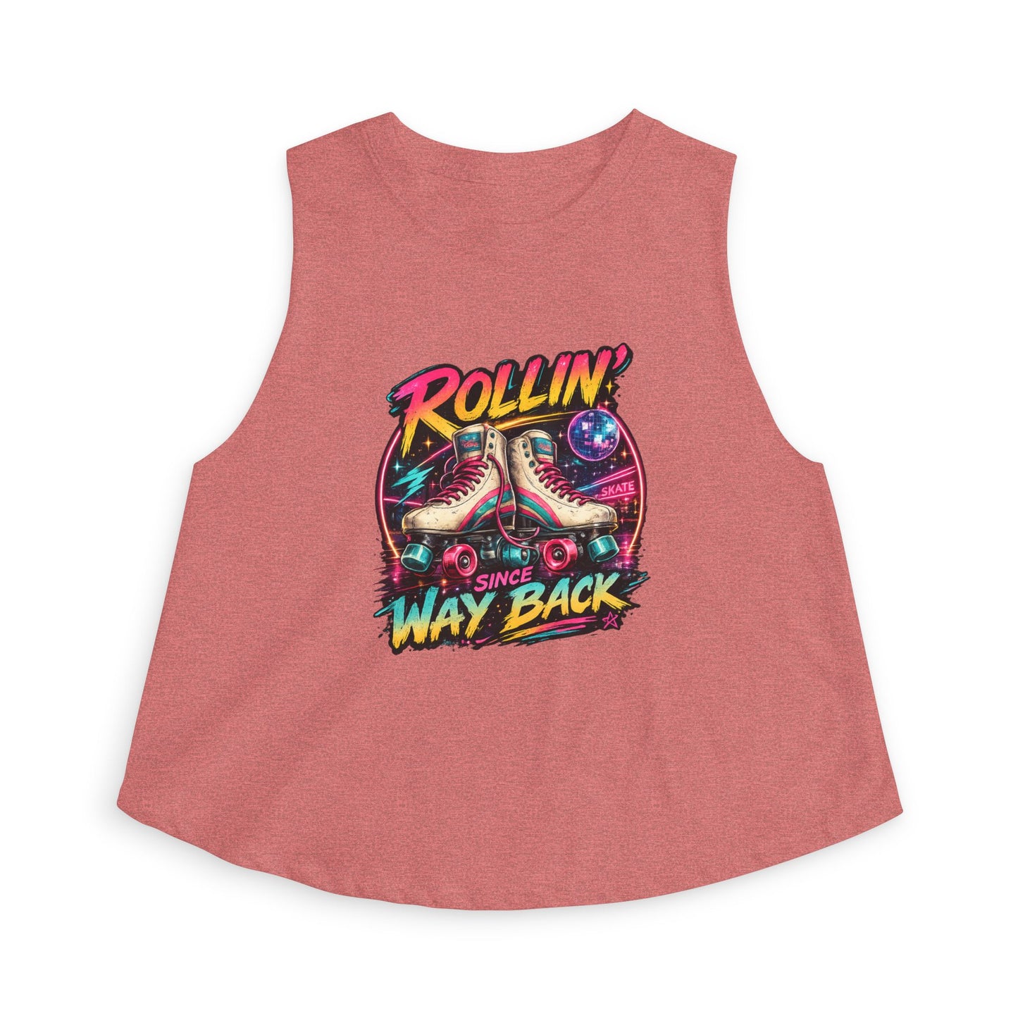 ‘Rollin’ Since Way Back’ Roller Skate Crop Top Tank