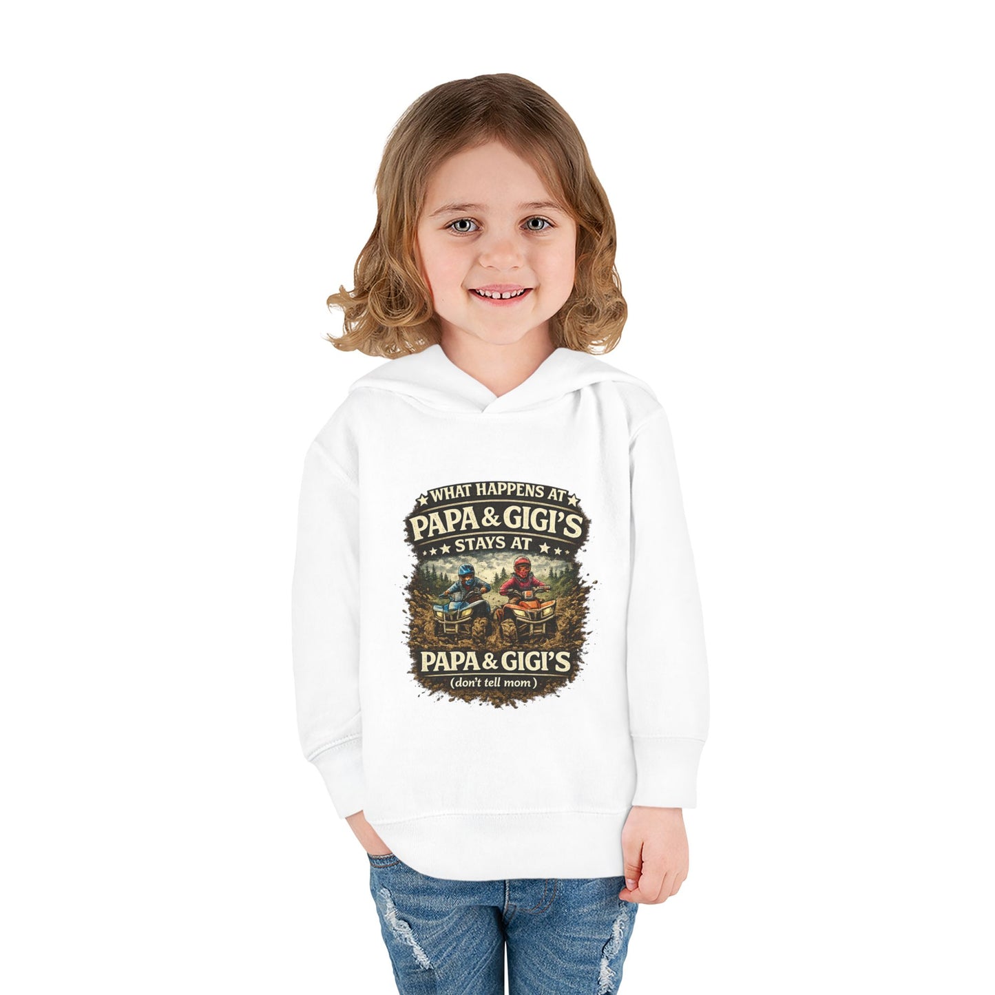 ‘What Happens at Papa & Gigi's Stays at Papa & Gigi's’ Toddler Hoodie