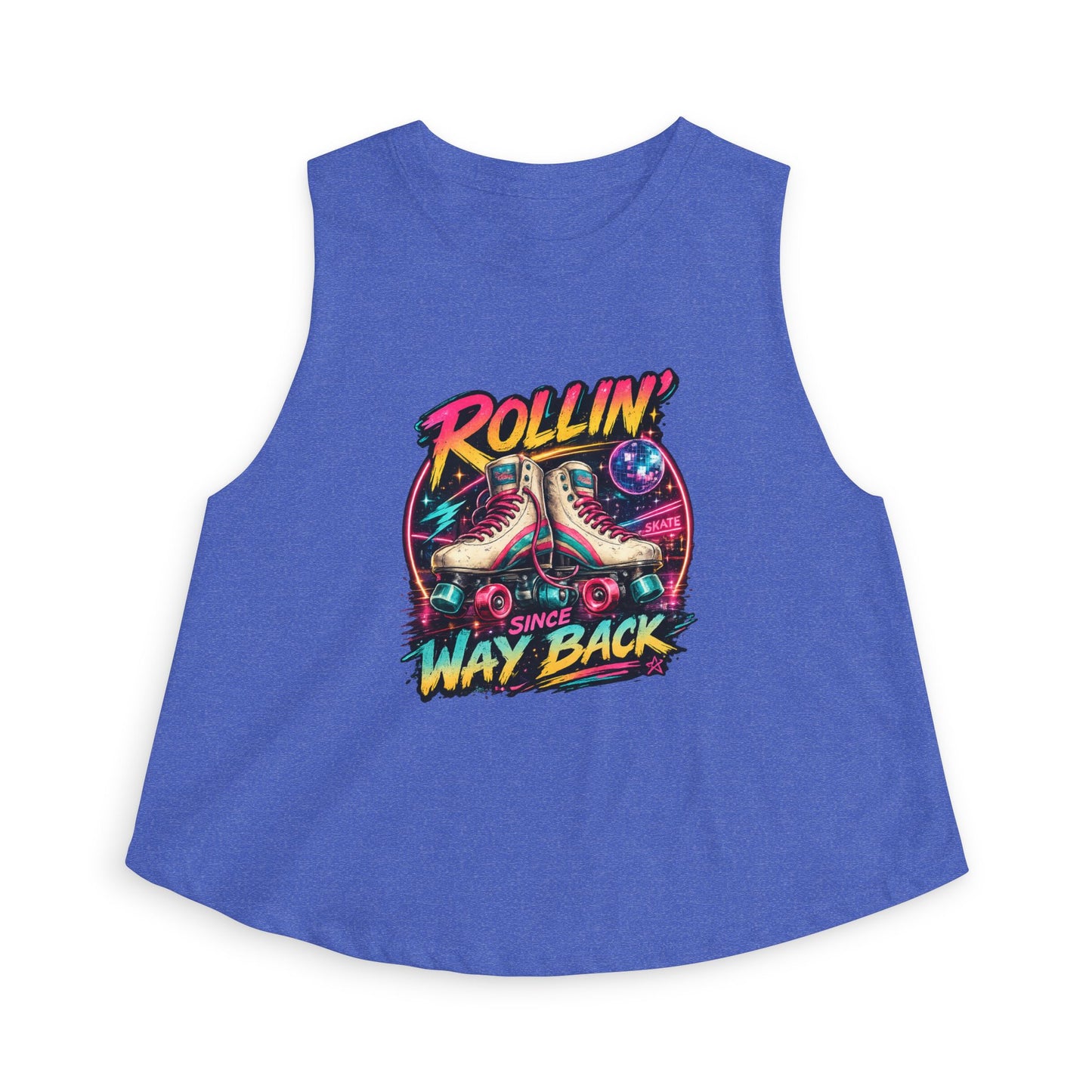 ‘Rollin’ Since Way Back’ Roller Skate Crop Top Tank