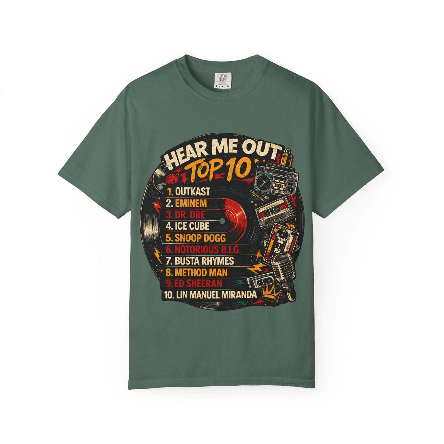 ‘Hear Me Out’ Top 10 Rap Legends Tee