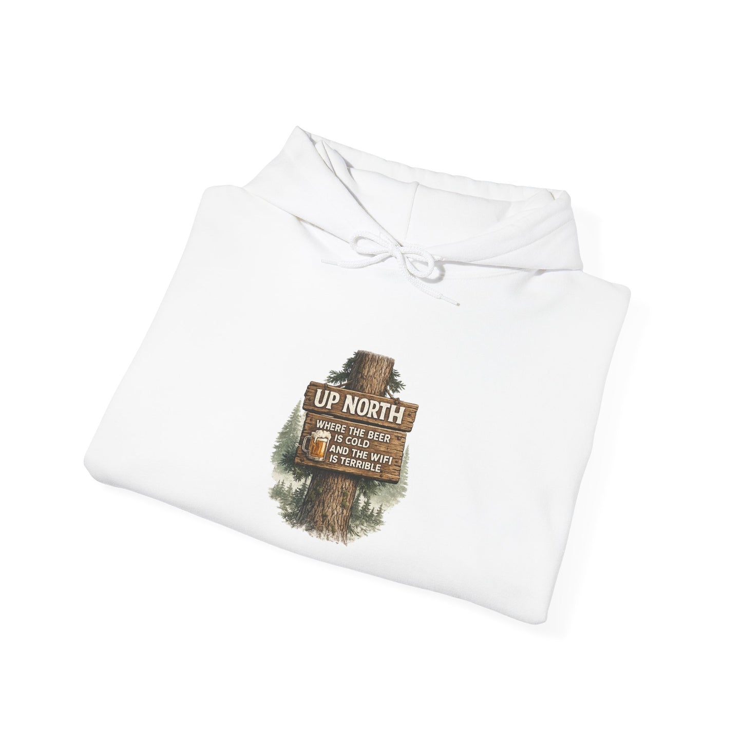 ‘Up North' Wood Sign Hoodie
