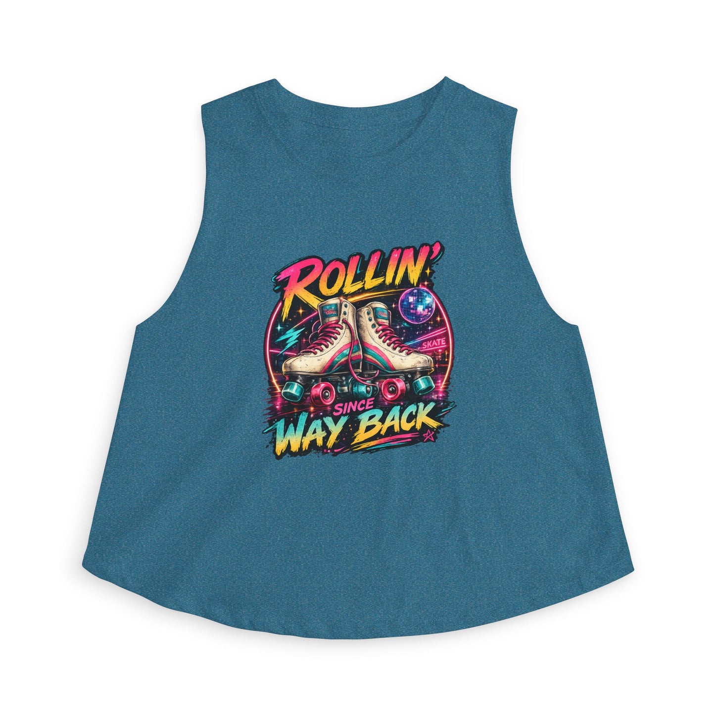 ‘Rollin’ Since Way Back’ Roller Skate Crop Top Tank