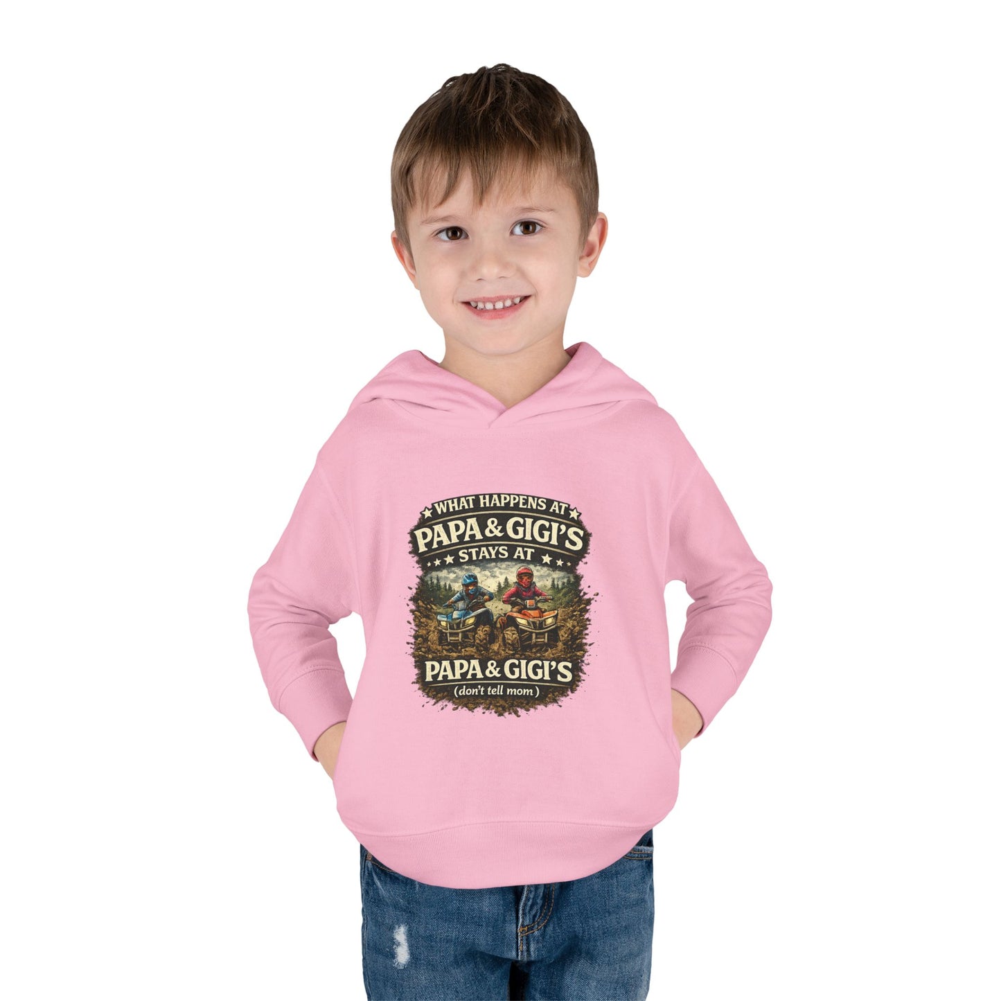 ‘What Happens at Papa & Gigi's Stays at Papa & Gigi's’ Toddler Hoodie