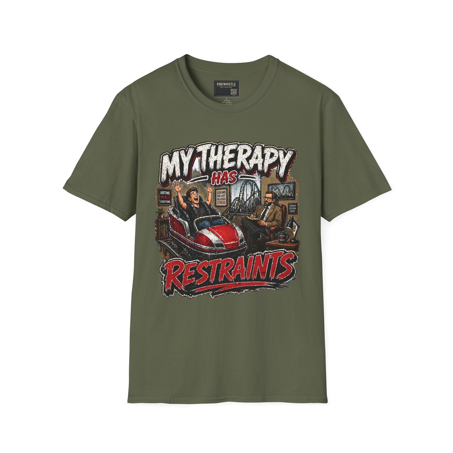 ‘My Therapy Has Restraints' Roller Coaster Tee