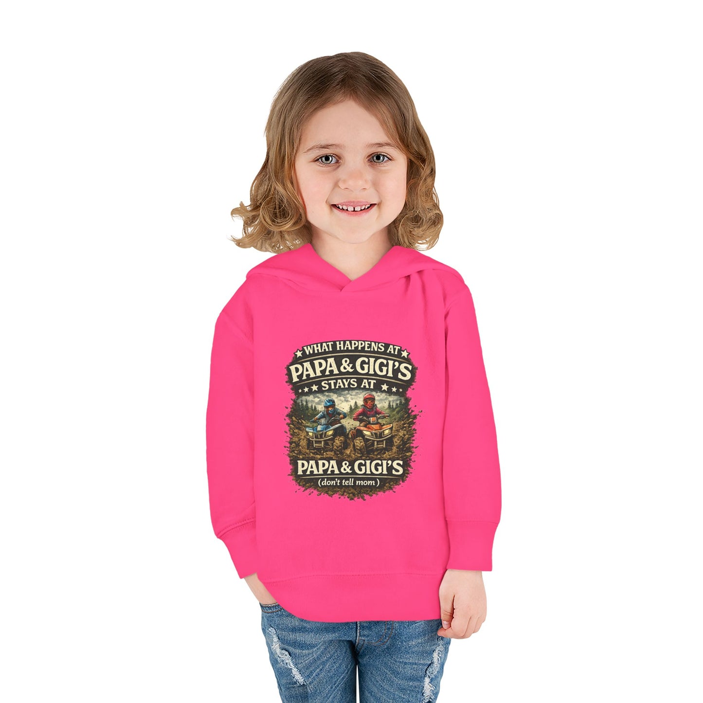 ‘What Happens at Papa & Gigi's Stays at Papa & Gigi's’ Toddler Hoodie