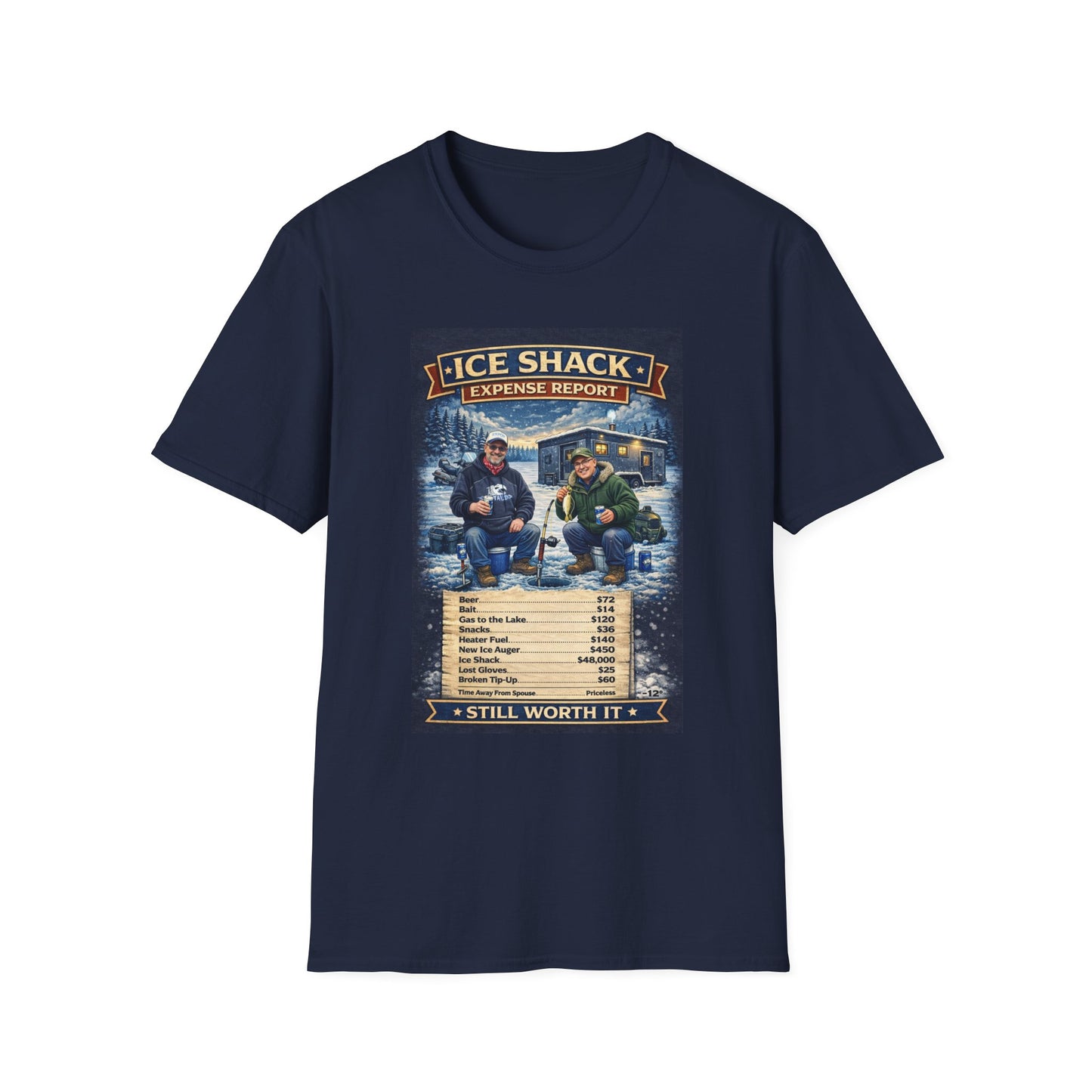 ‘Ice Shack Expense’ Report Tee