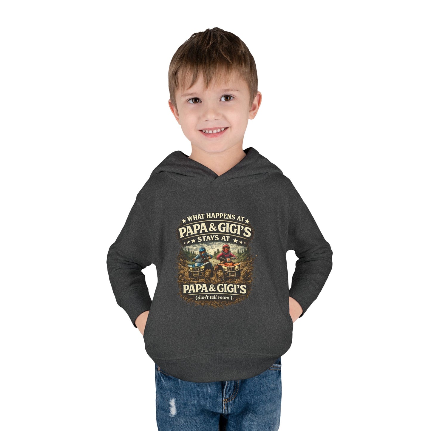 ‘What Happens at Papa & Gigi's Stays at Papa & Gigi's’ Toddler Hoodie