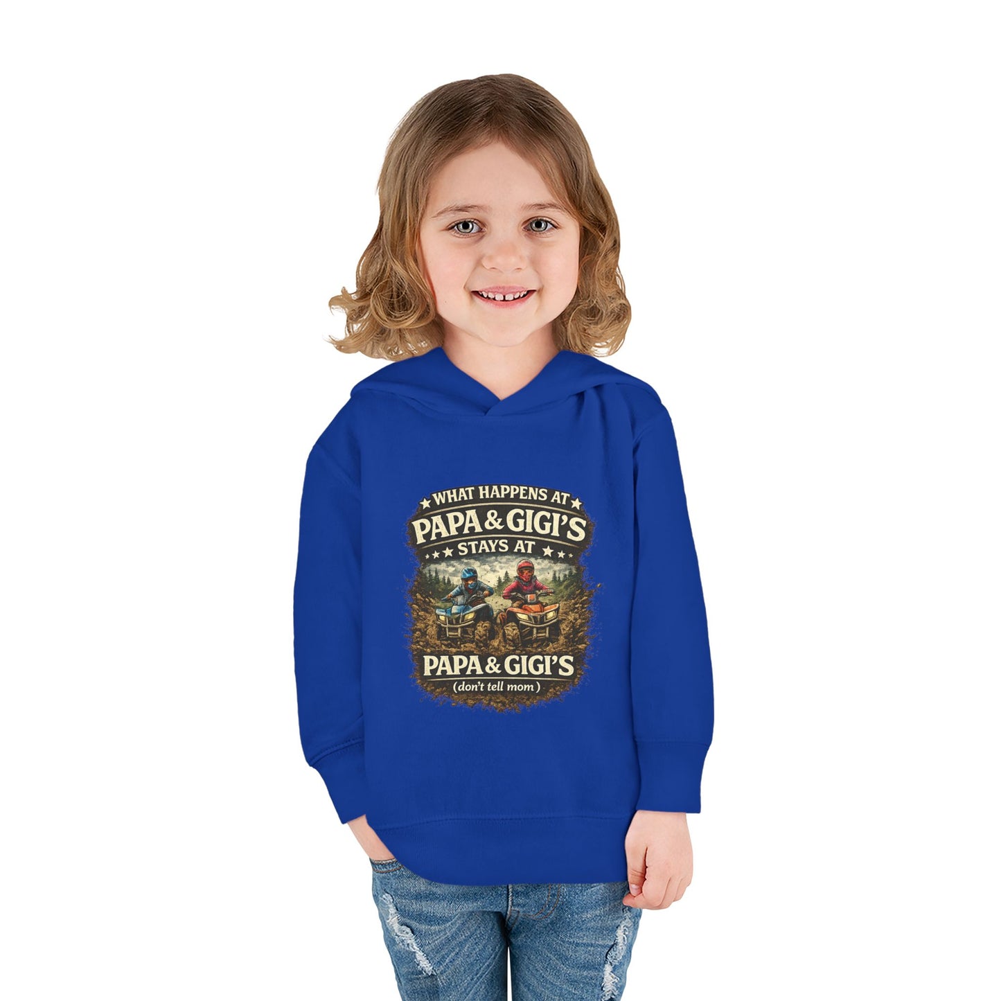 ‘What Happens at Papa & Gigi's Stays at Papa & Gigi's’ Toddler Hoodie