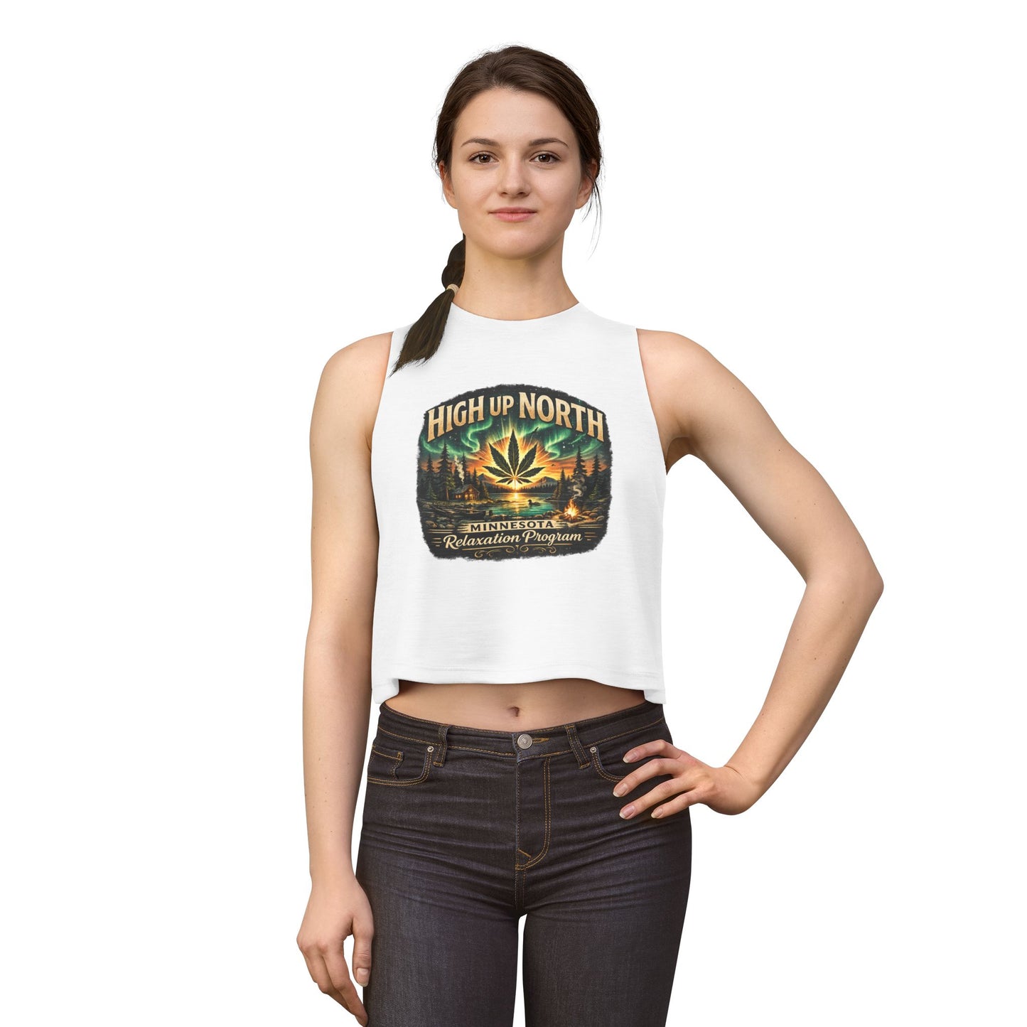 ‘High Up North’ Women’s Crop Top Tank