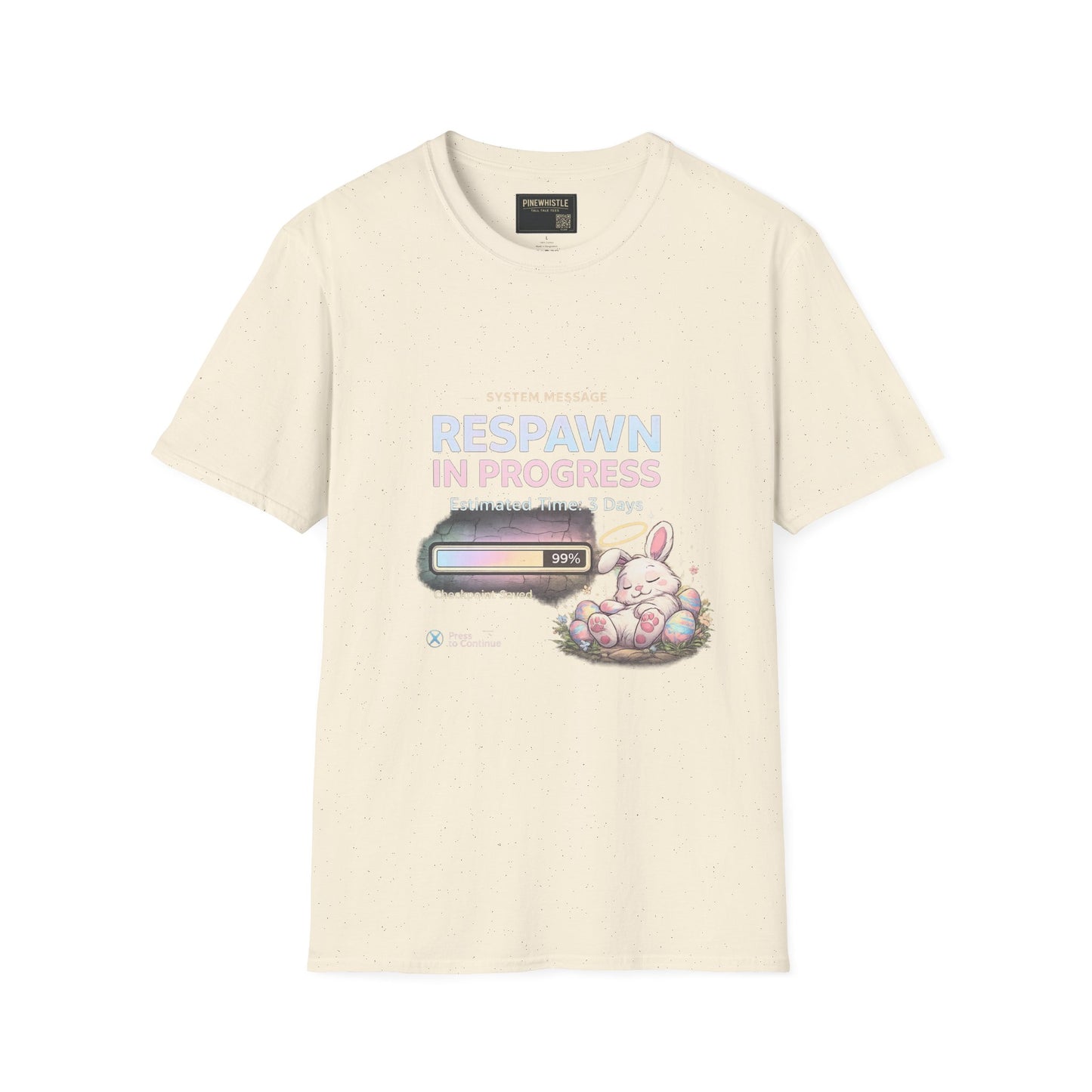 Respawn in Progress T-Shirt — Cute Gamer Bunny Loading Graphic Tee