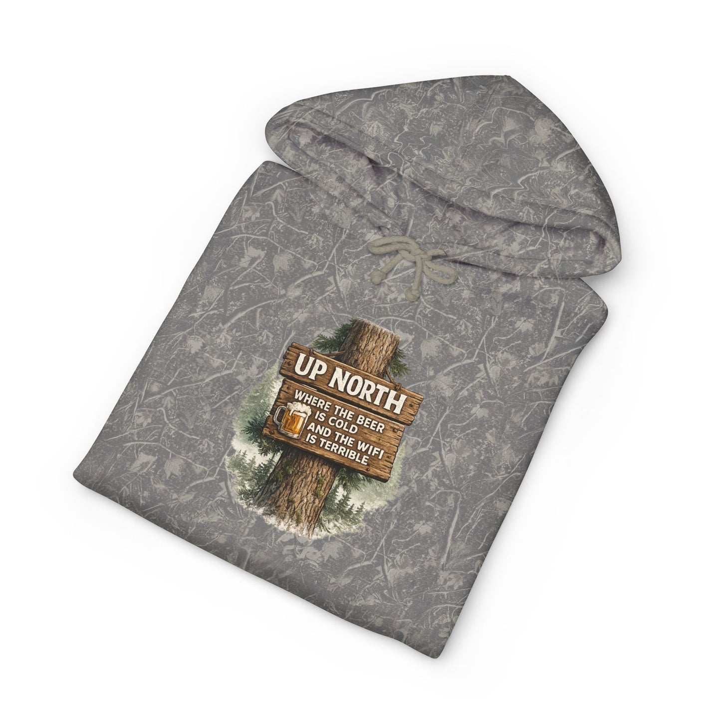 Rustic 'Up North' Wood Sign Hoodie