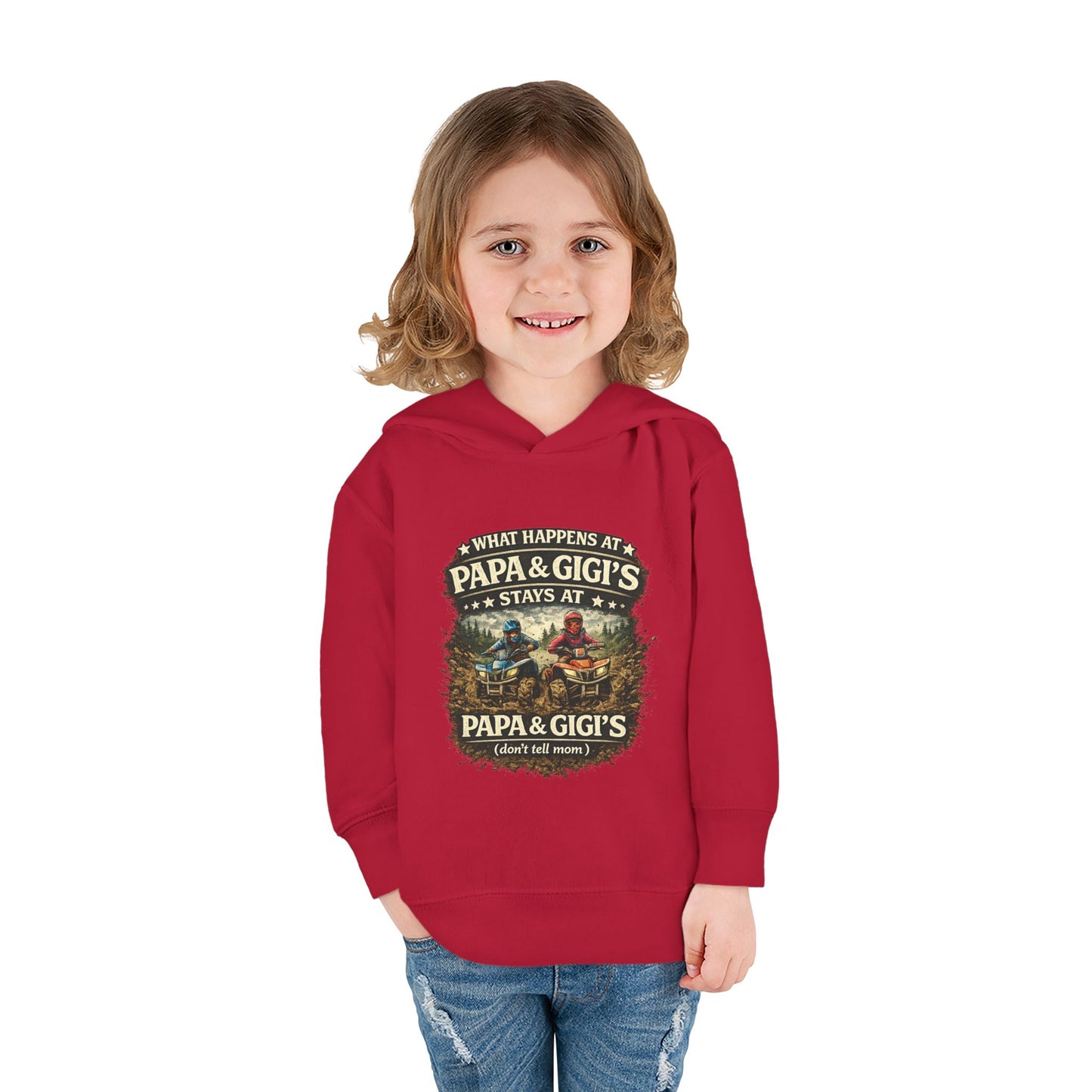 ‘What Happens at Papa & Gigi's Stays at Papa & Gigi's’ Toddler Hoodie