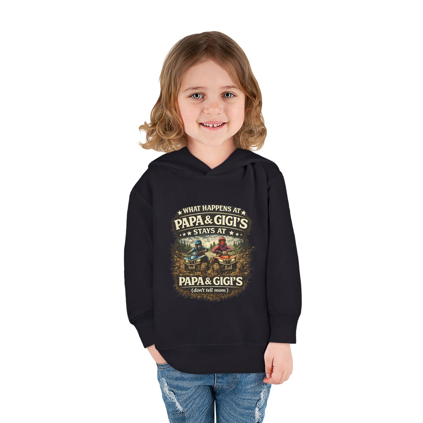 ‘What Happens at Papa & Gigi's Stays at Papa & Gigi's’ Toddler Hoodie