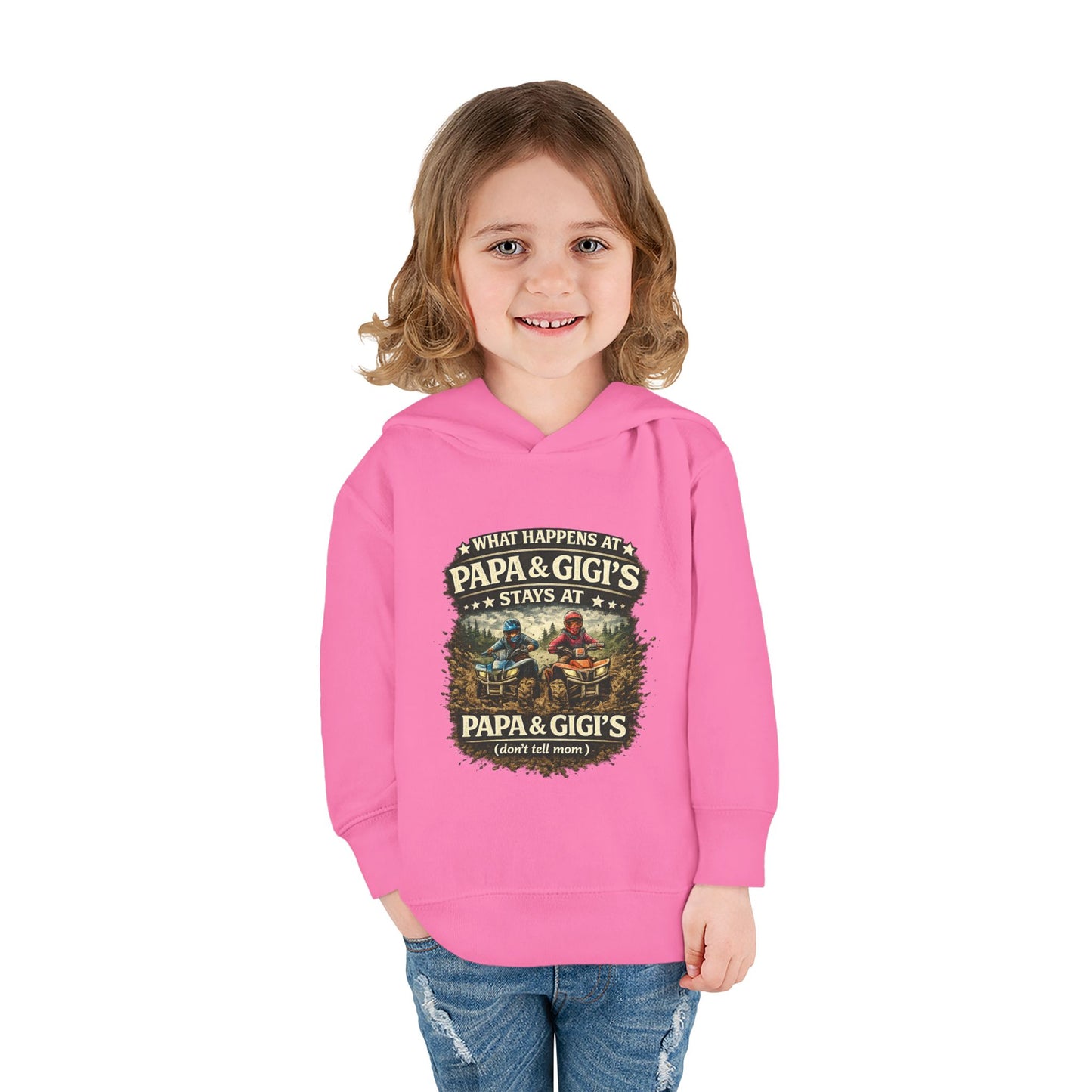‘What Happens at Papa & Gigi's Stays at Papa & Gigi's’ Toddler Hoodie