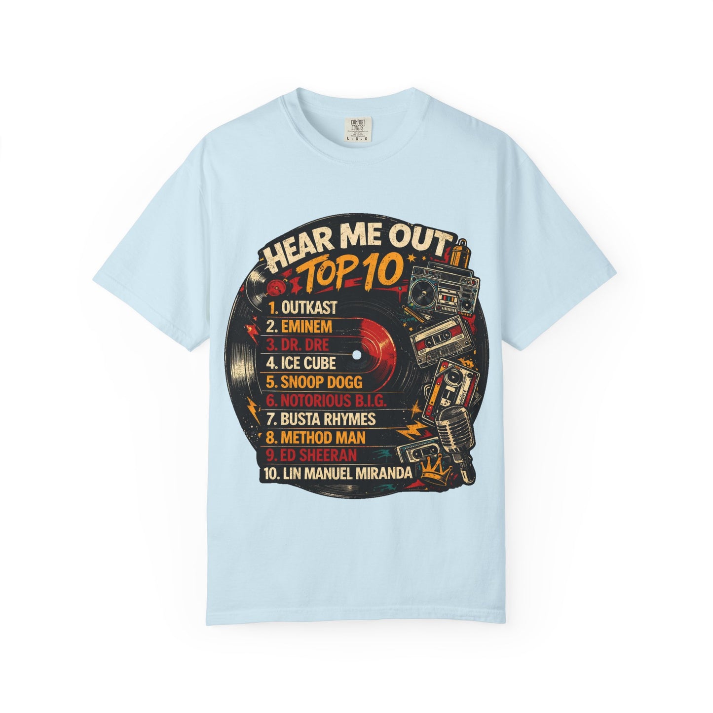 ‘Hear Me Out’ Top 10 Rap Legends Tee