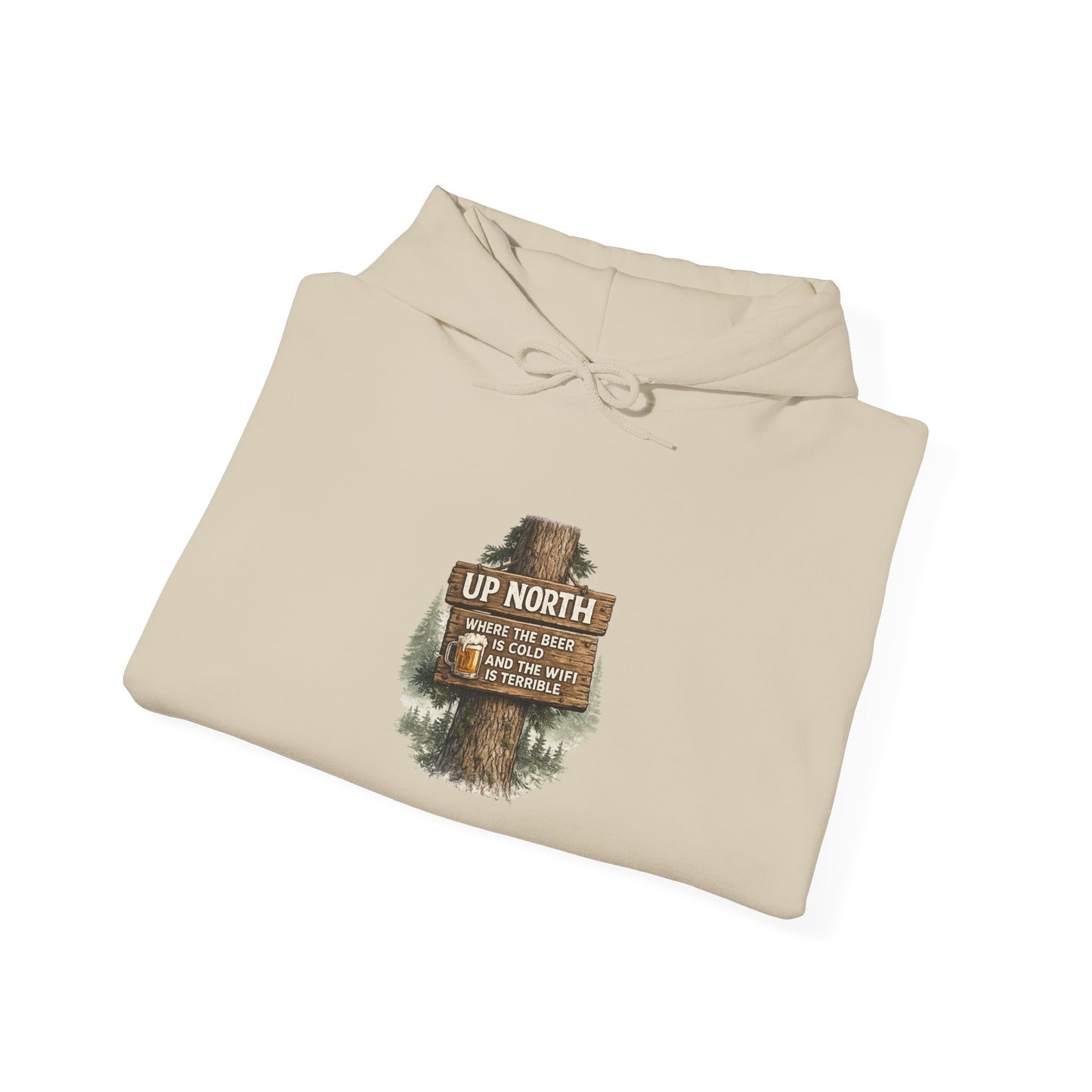 ‘Up North' Wood Sign Hoodie