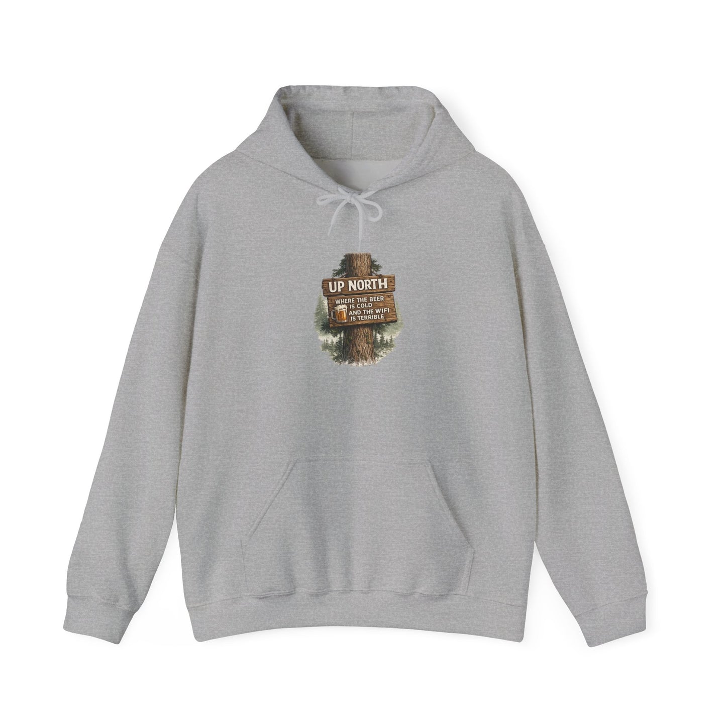 ‘Up North' Wood Sign Hoodie