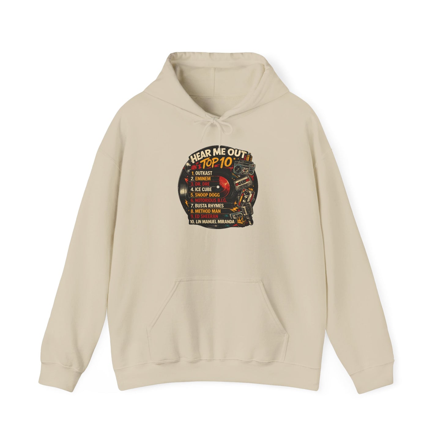 ‘Hear Me Out ’Top 10 Rap Legends Hoodie
