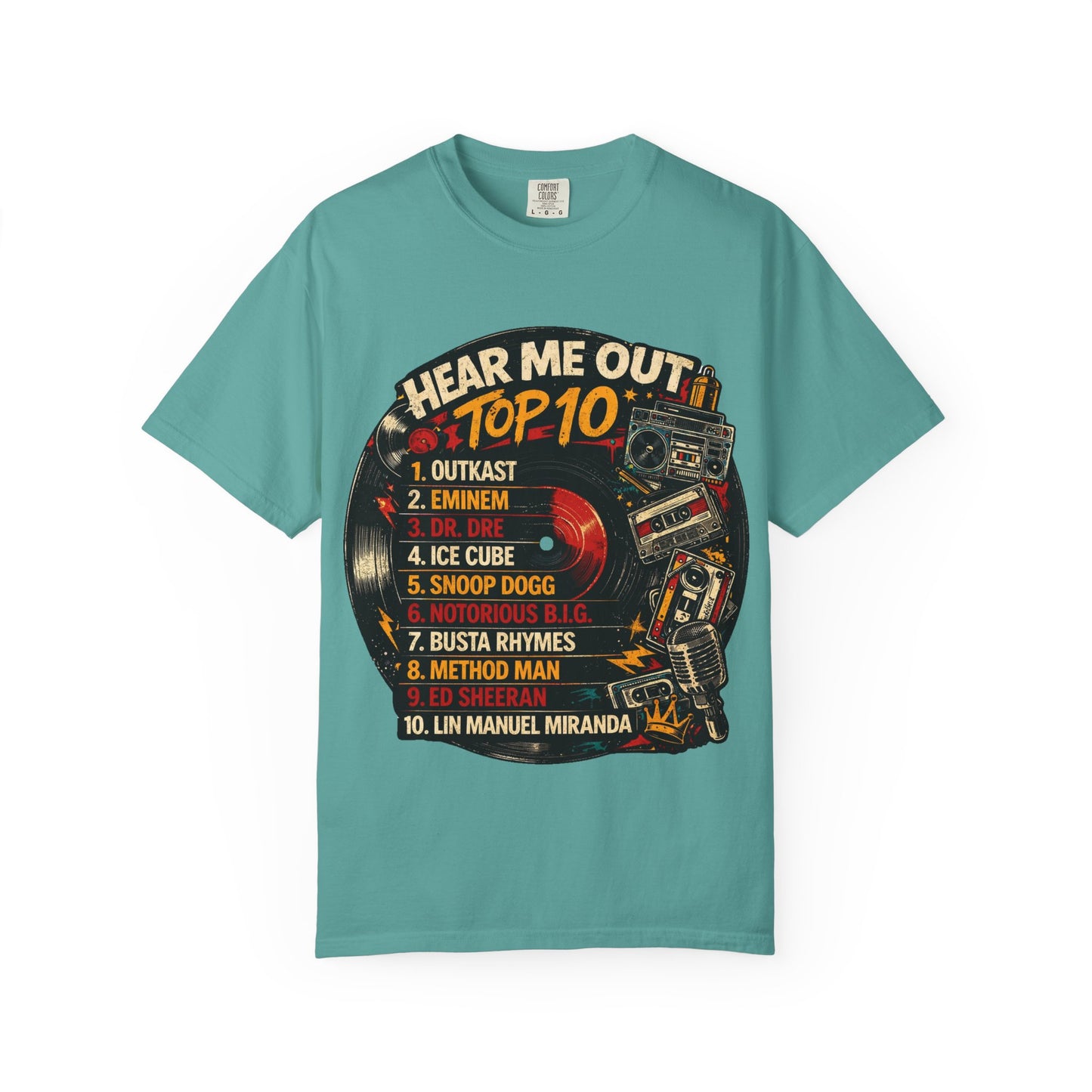 ‘Hear Me Out’ Top 10 Rap Legends Tee