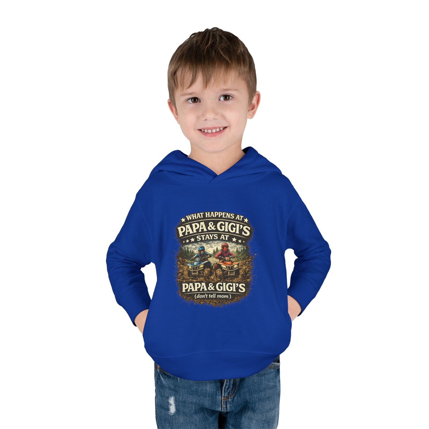 ‘What Happens at Papa & Gigi's Stays at Papa & Gigi's’ Toddler Hoodie
