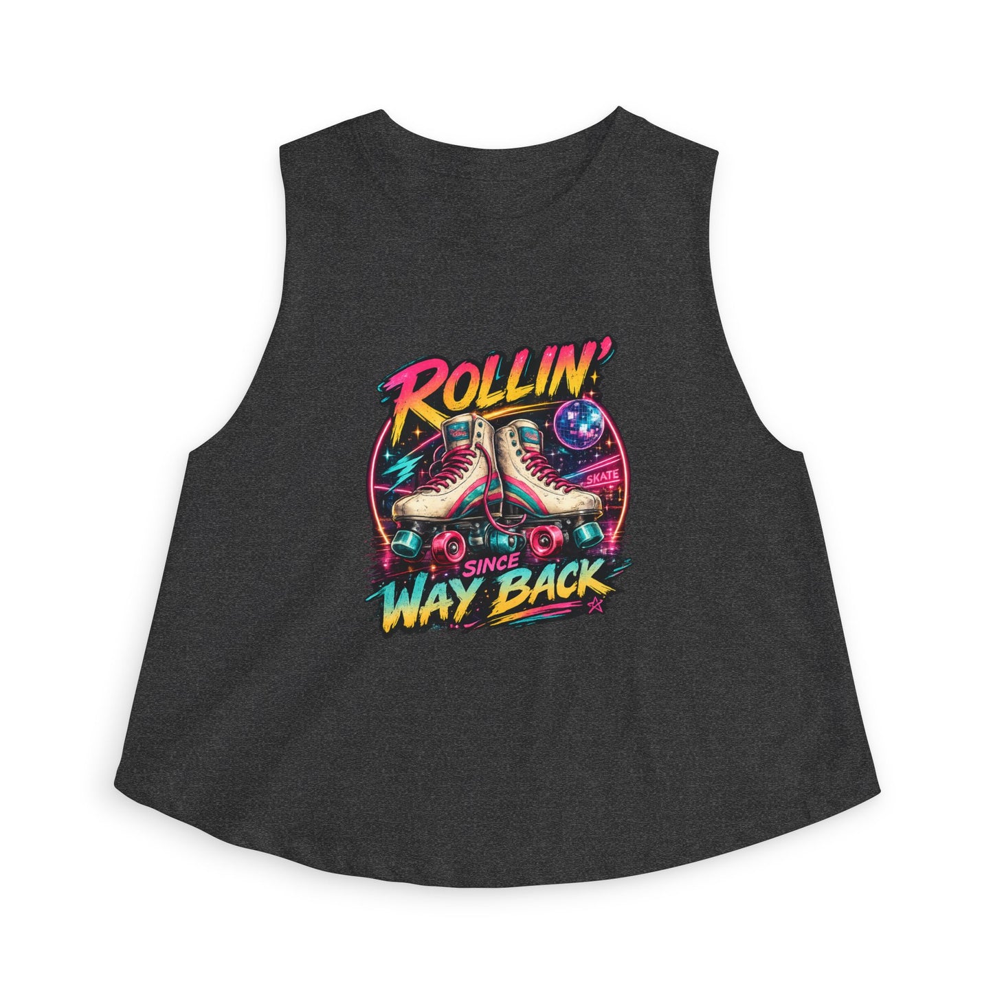 ‘Rollin’ Since Way Back’ Roller Skate Crop Top Tank