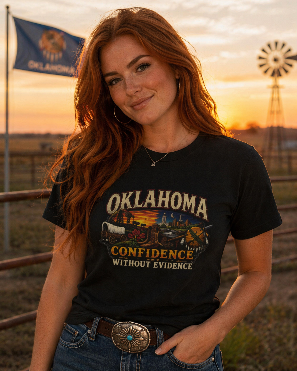Oklahoma ‘Confidence Without Evidence" Tee