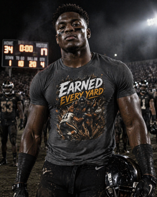 ‘Earned Every Yard’ Football Tee