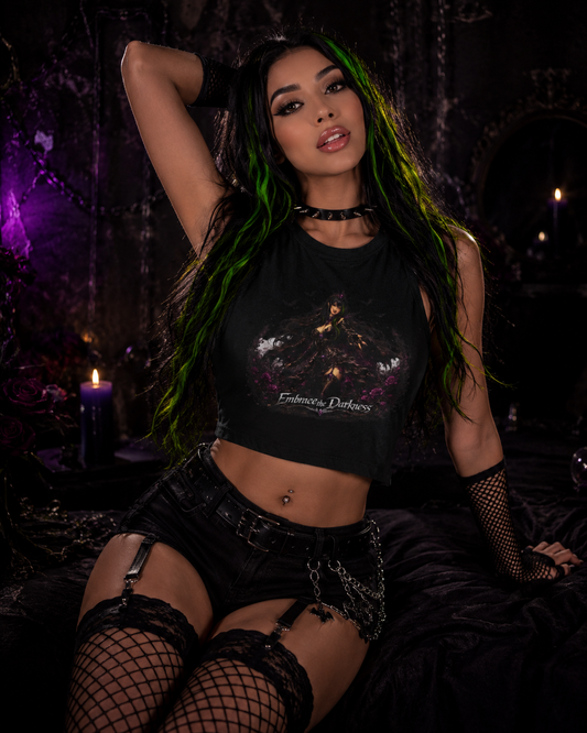 ‘Embrace the Darkness’ Crop Top Tank