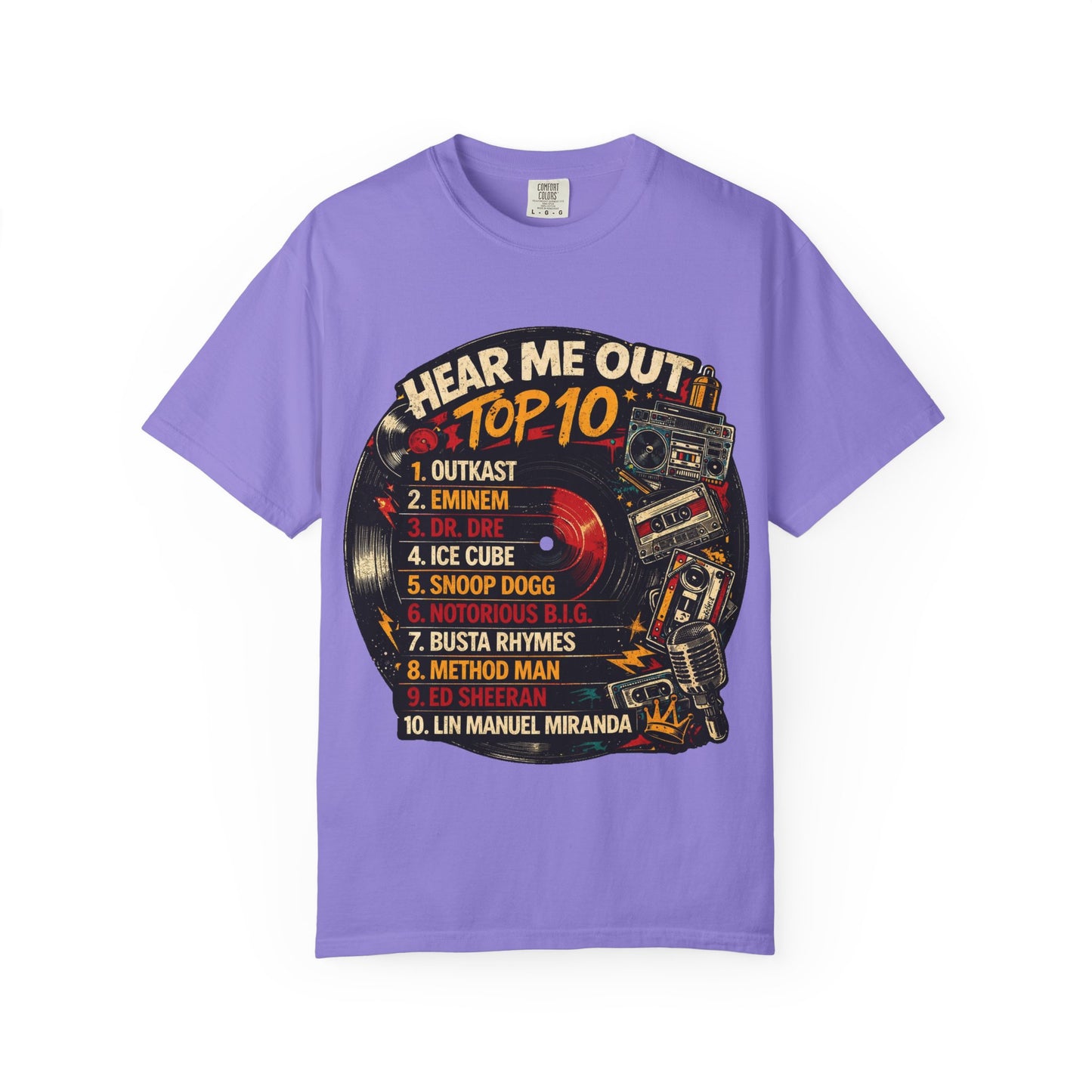 ‘Hear Me Out’ Top 10 Rap Legends Tee