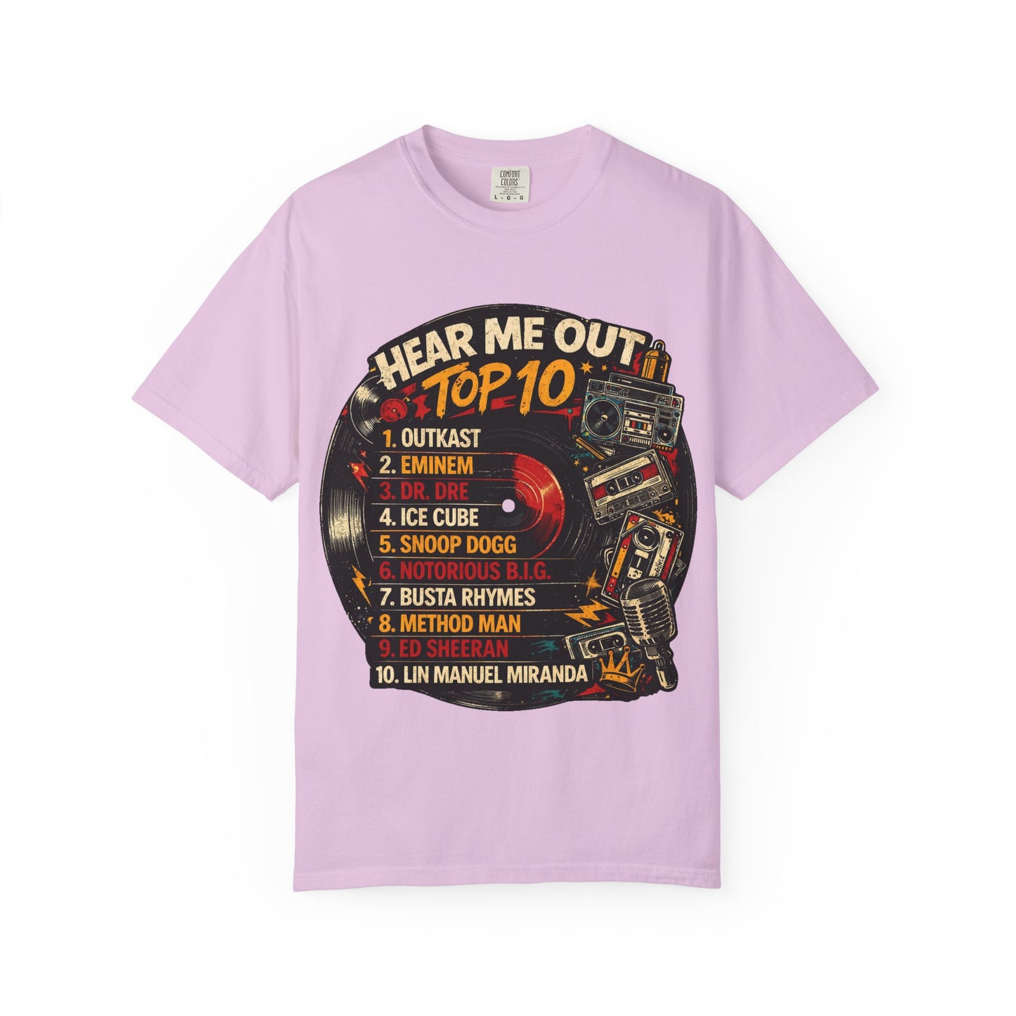 ‘Hear Me Out’ Top 10 Rap Legends Tee
