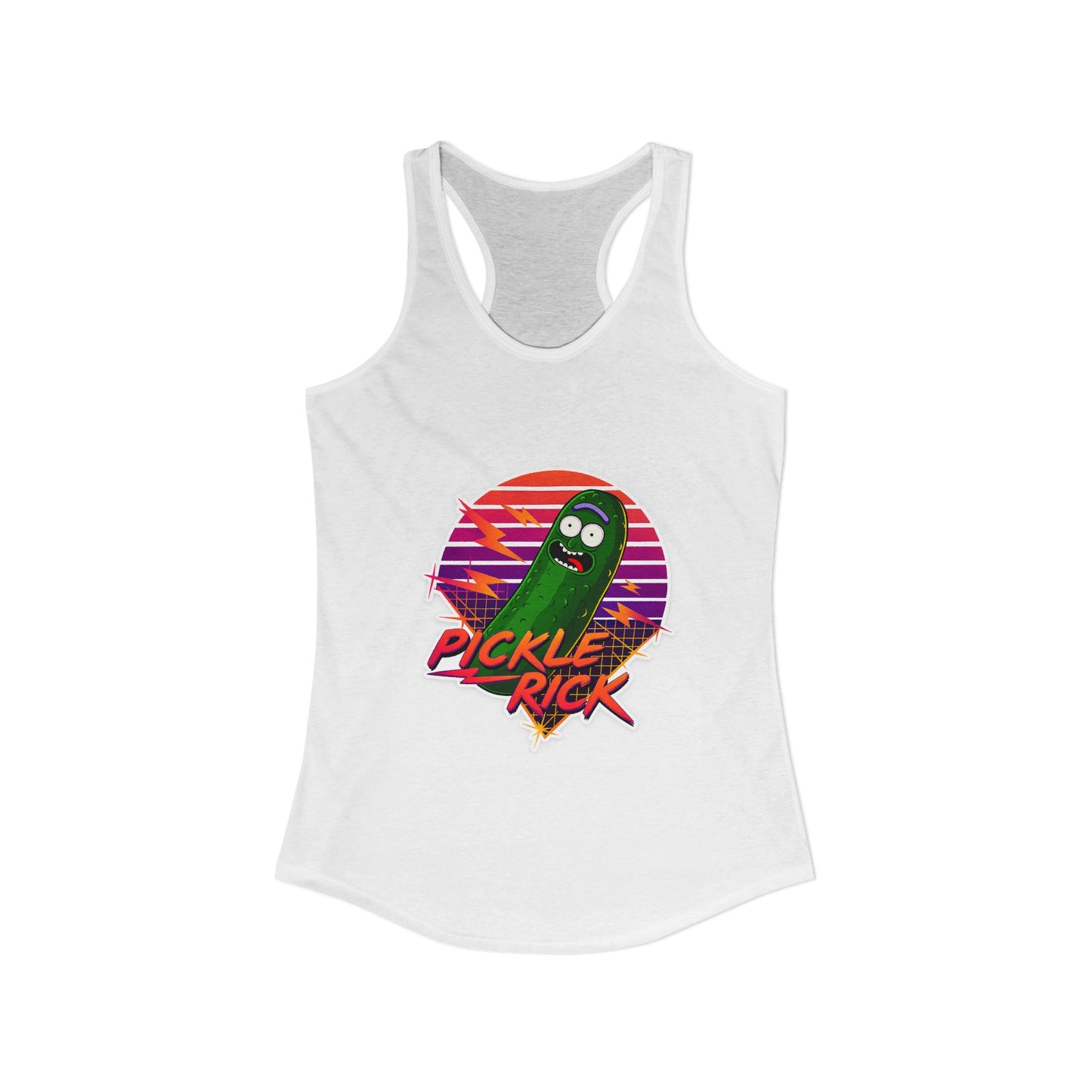 Pickle Rick retro women’s slim back tank
