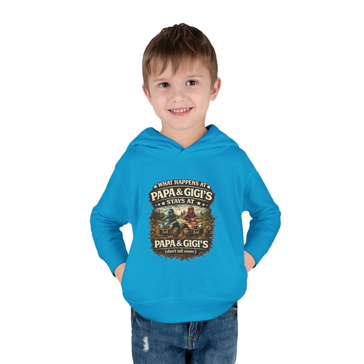 ‘What Happens at Papa & Gigi's Stays at Papa & Gigi's’ Toddler Hoodie