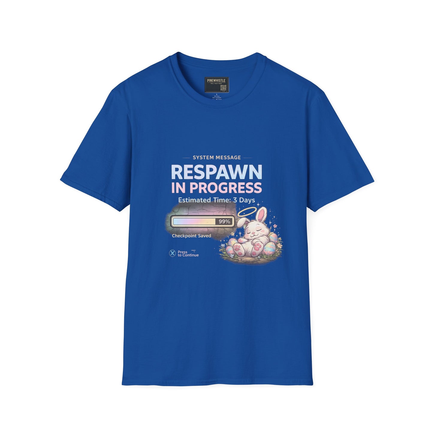 Respawn in Progress T-Shirt — Cute Gamer Bunny Loading Graphic Tee