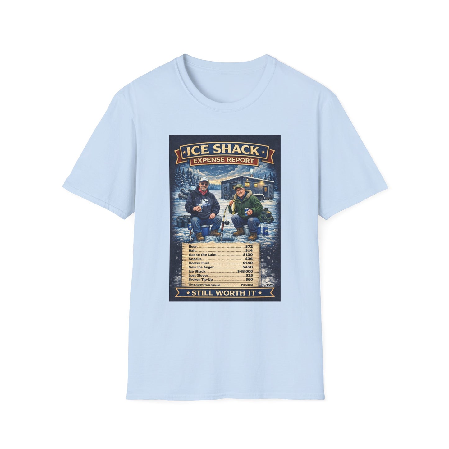 ‘Ice Shack Expense’ Report Tee