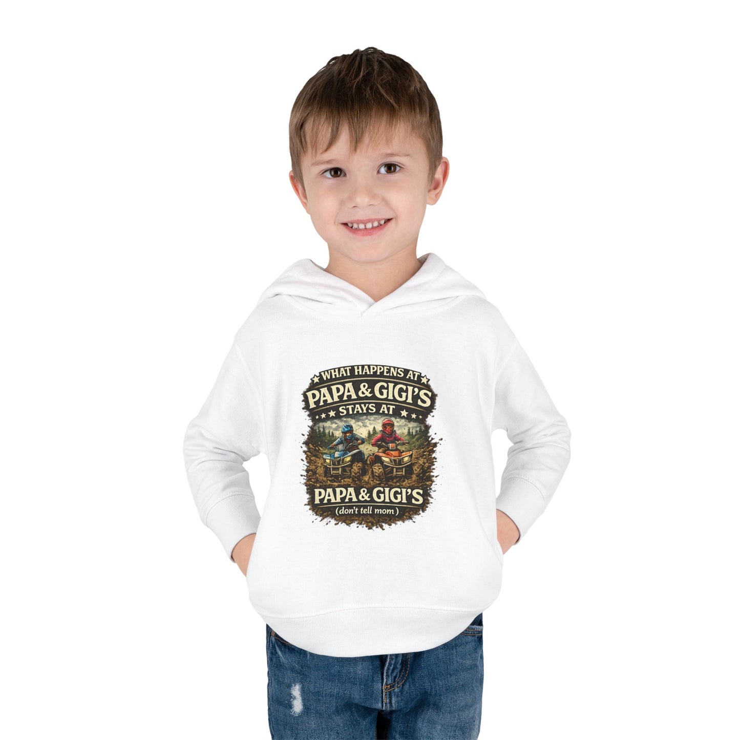 ‘What Happens at Papa & Gigi's Stays at Papa & Gigi's’ Toddler Hoodie