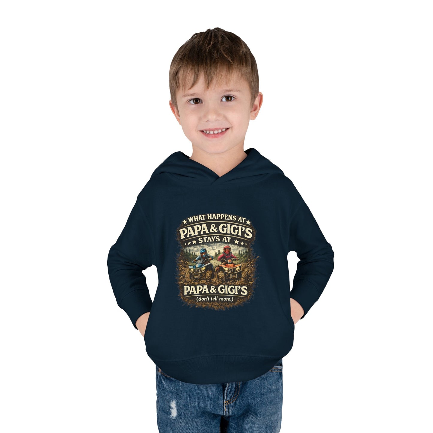 ‘What Happens at Papa & Gigi's Stays at Papa & Gigi's’ Toddler Hoodie