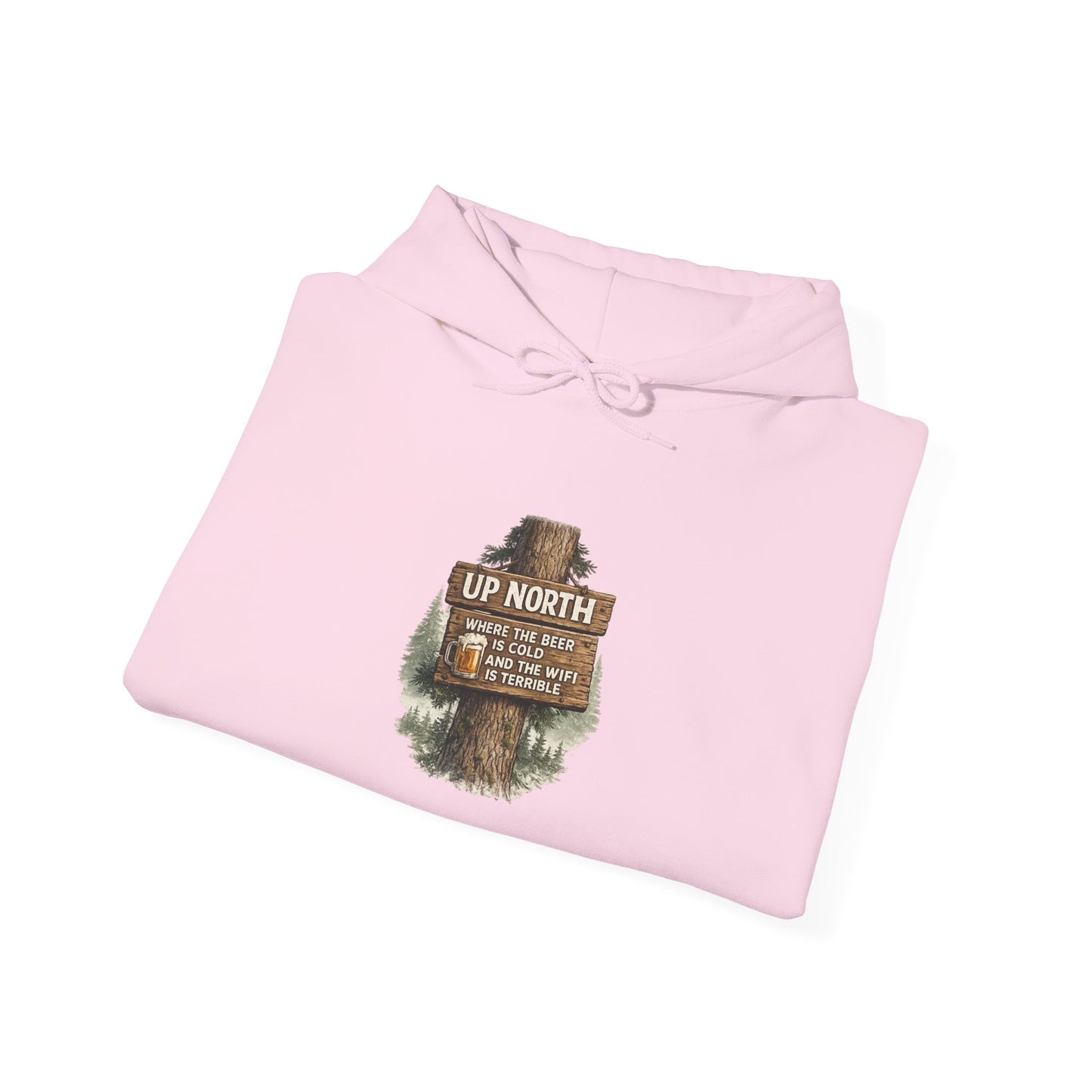 ‘Up North' Wood Sign Hoodie