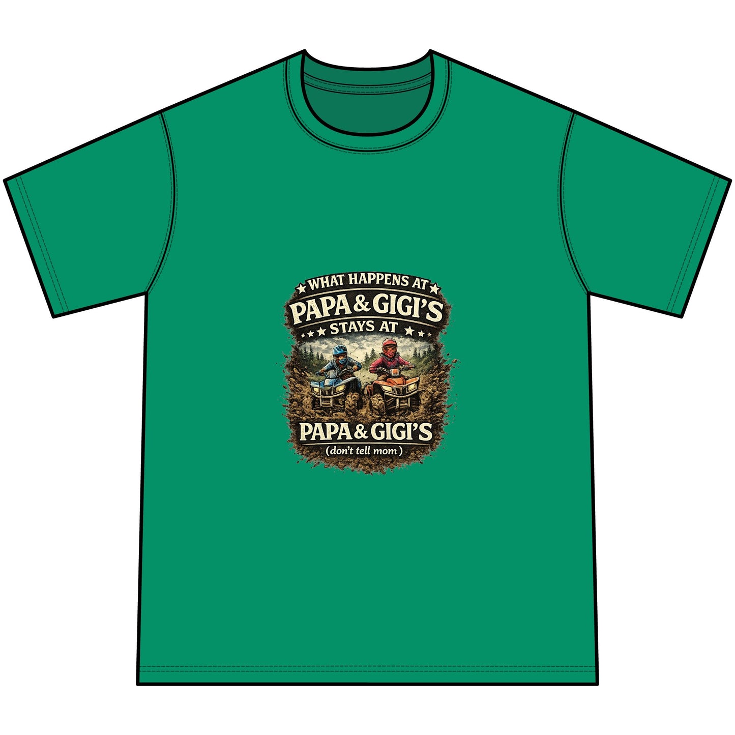 ‘What Happens at Papa & Gigi's Stays at Papa & Gigi's’ dyed Tee