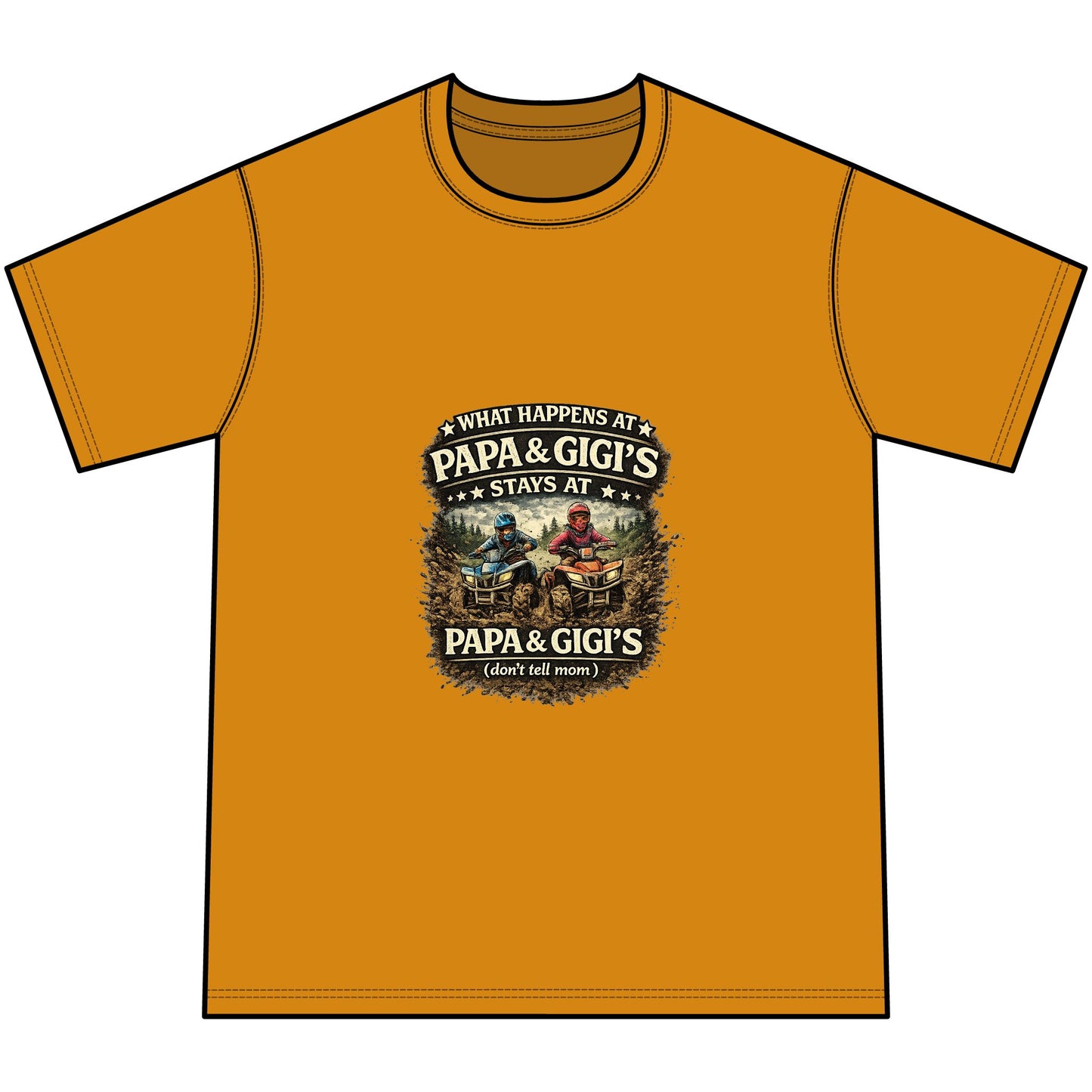 ‘What Happens at Papa & Gigi's Stays at Papa & Gigi's’ dyed Tee